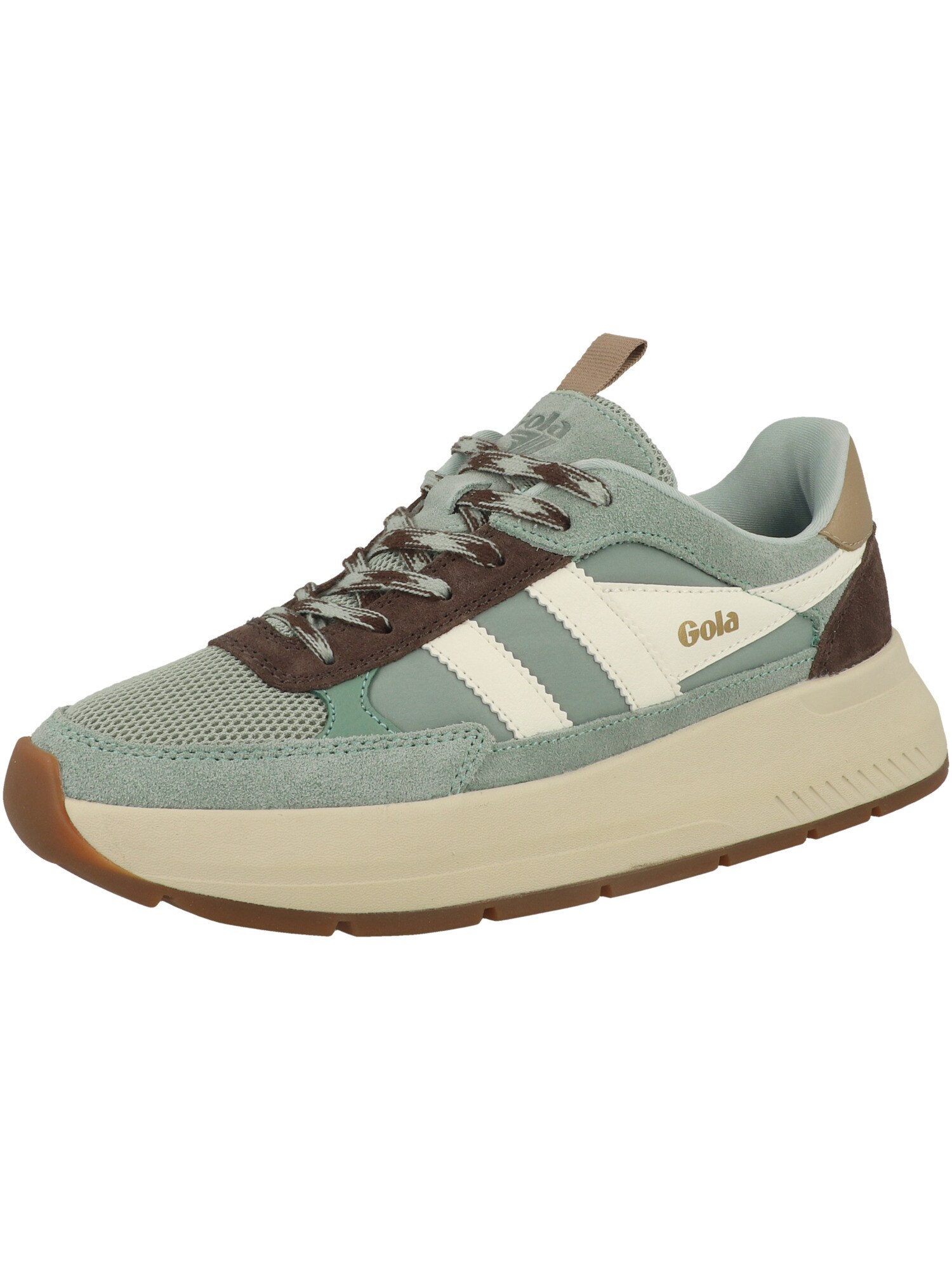 Gola Zapatillas deportivas bajas  marrón / verde pastel / blanco – imagen 4