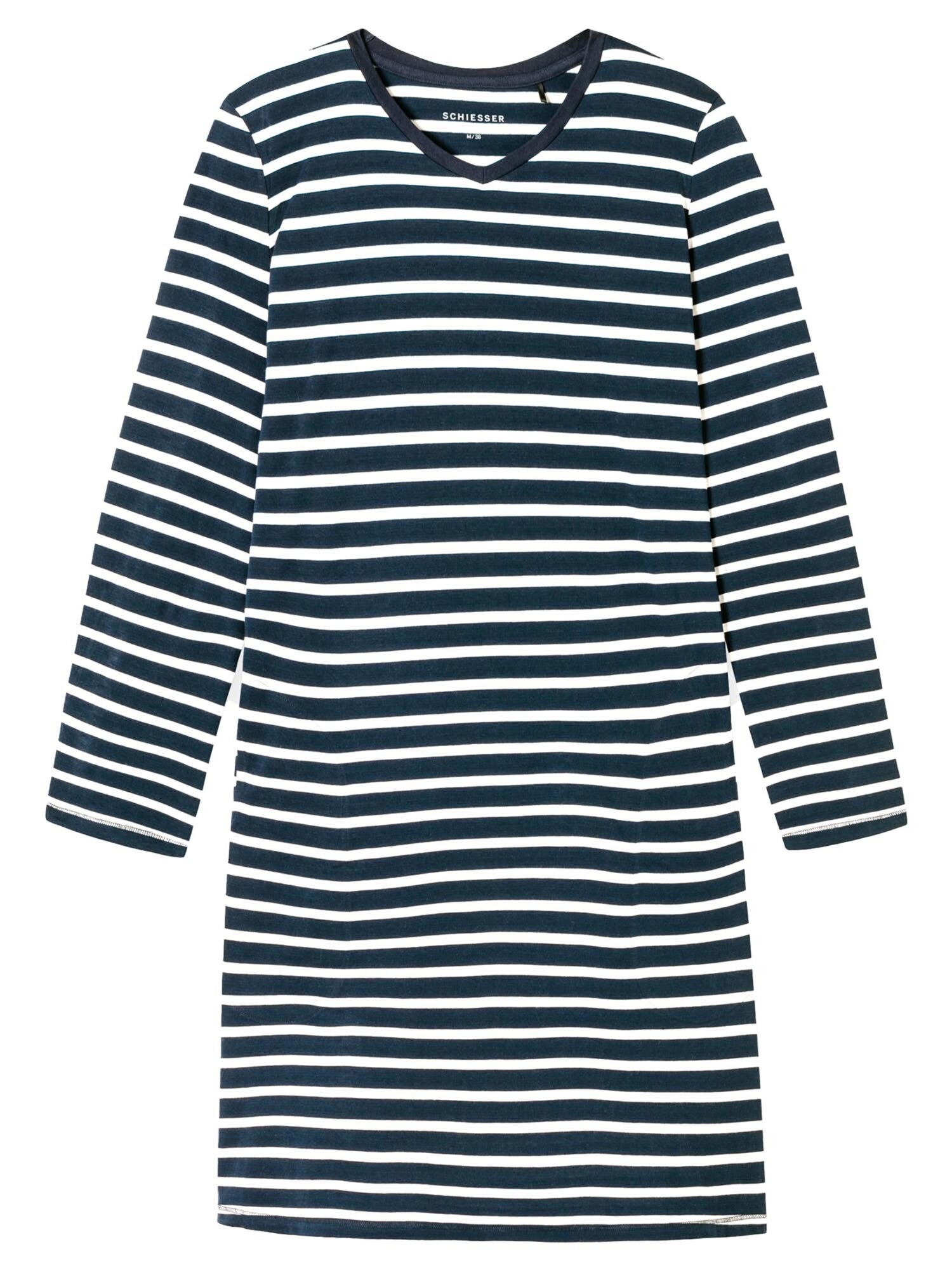 SCHIESSER Camiseta de noche 'Casual Essentials' azul oscuro / blanco