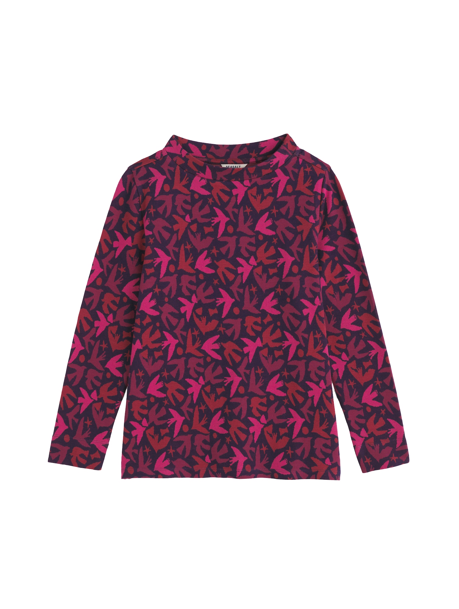 Seasalt Cornwall Camiseta 'Field Glass'  rosa / negro