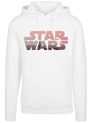 F4NT4STIC Sweatshirt ‘Star Wars Tatooine Logo’ Grijs / Lichtoranje / Zwart / Wit