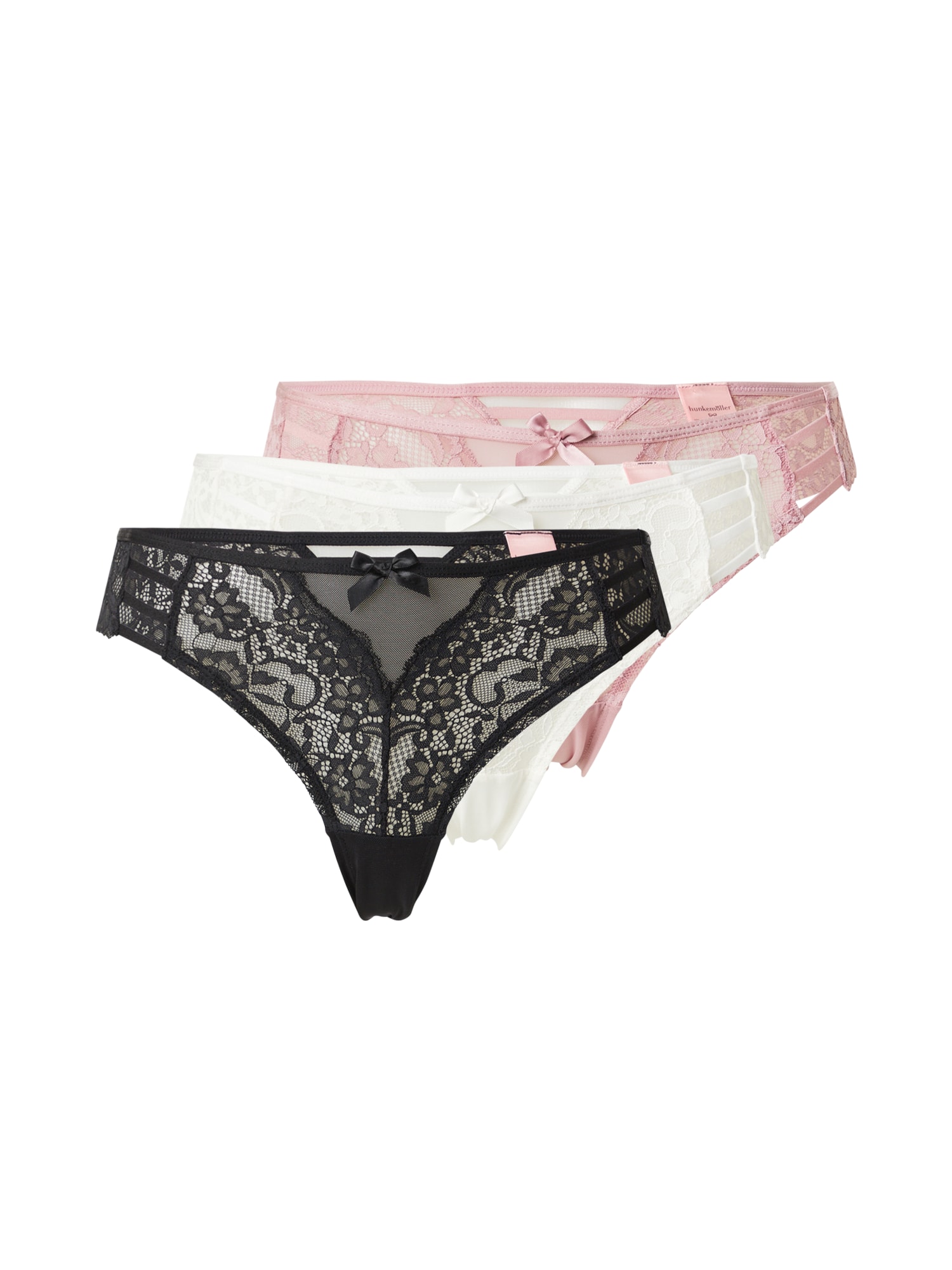 Hunkemöller Slip 'Belle'  fáradt rózsaszín / fekete / fehér akciós termékkép 1