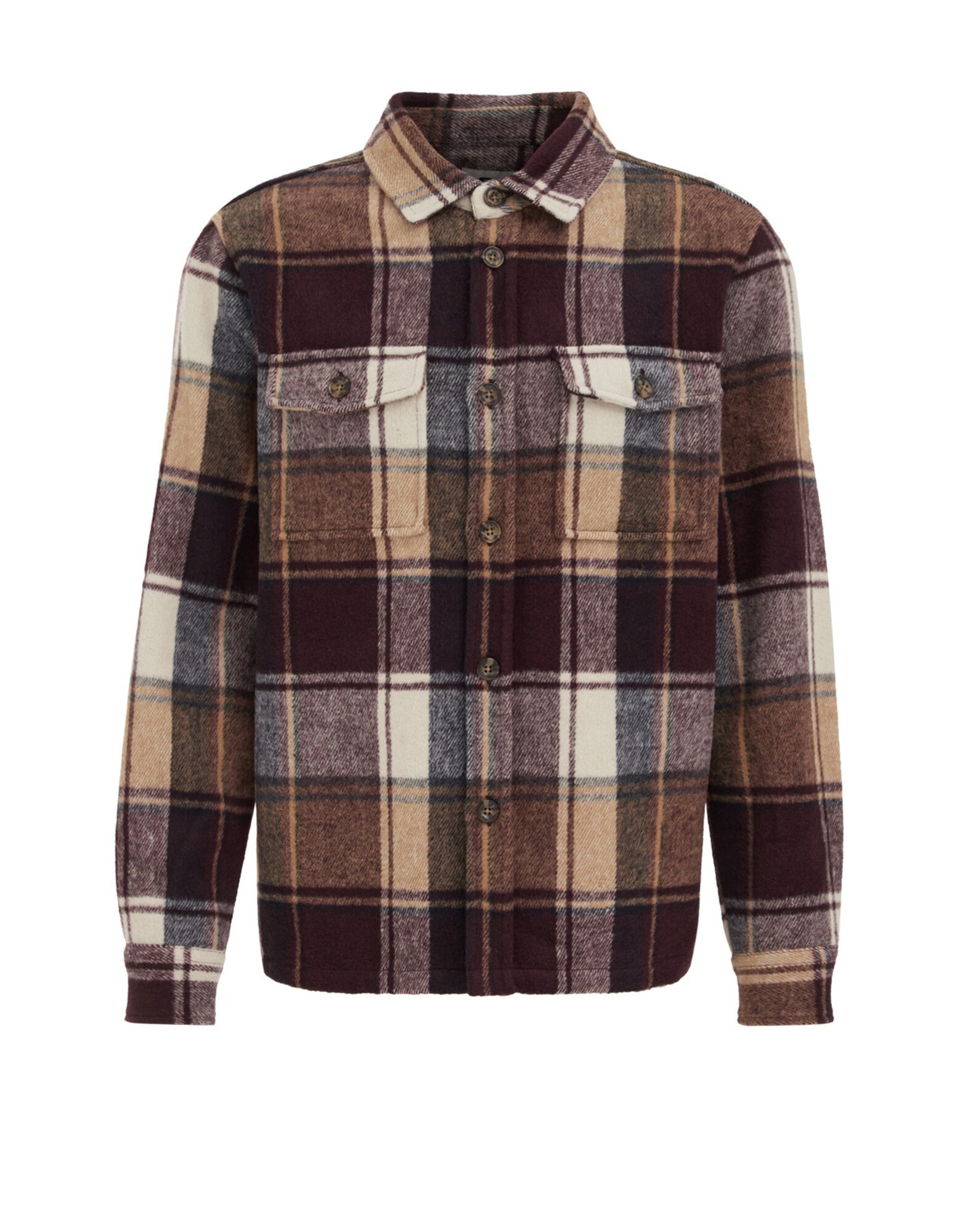 WE Fashion Cămașă  roșu burgundy / roșu vin