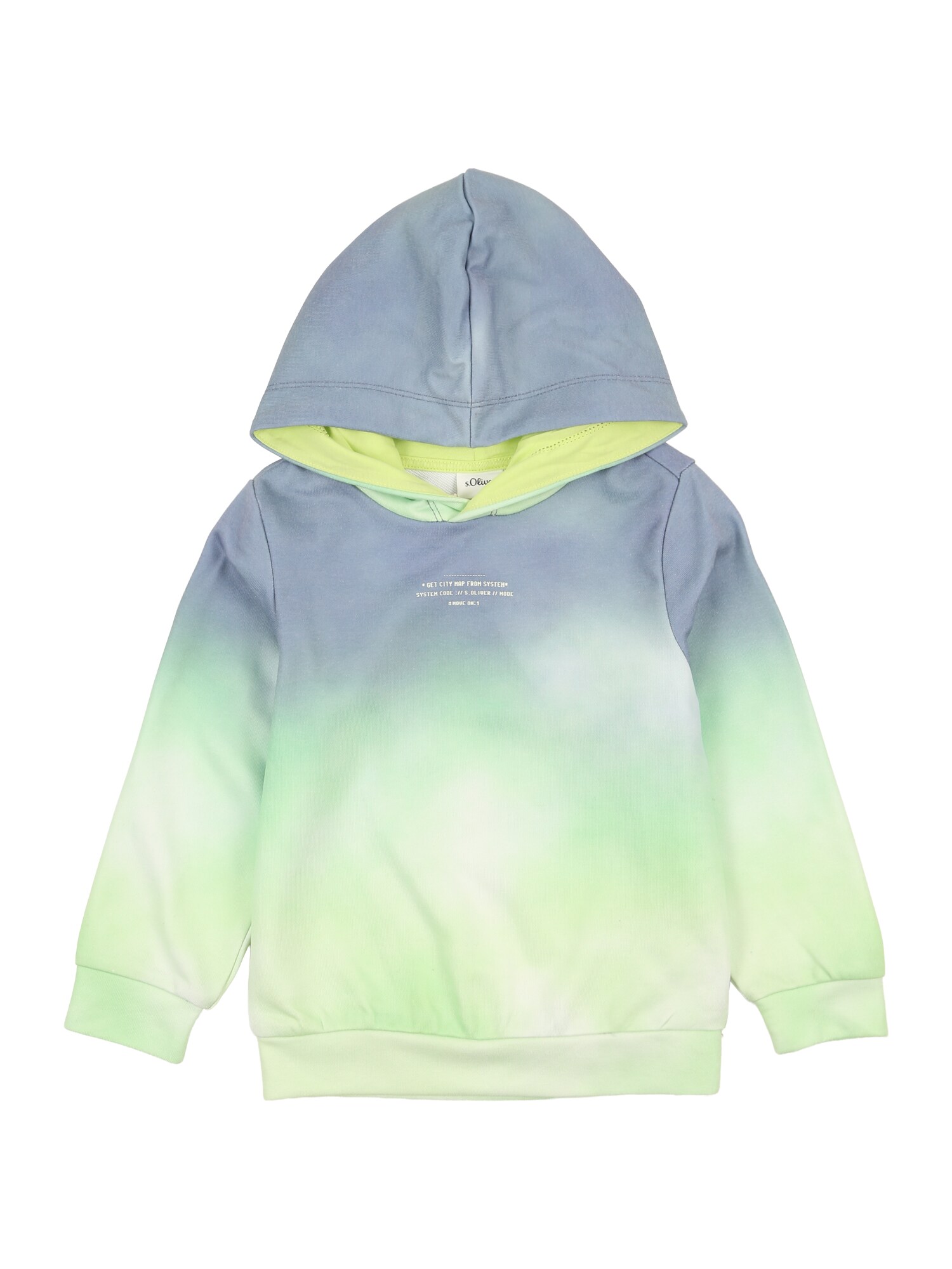 s.Oliver Bluză de molton  safir / verde mentă / verde pastel / alb