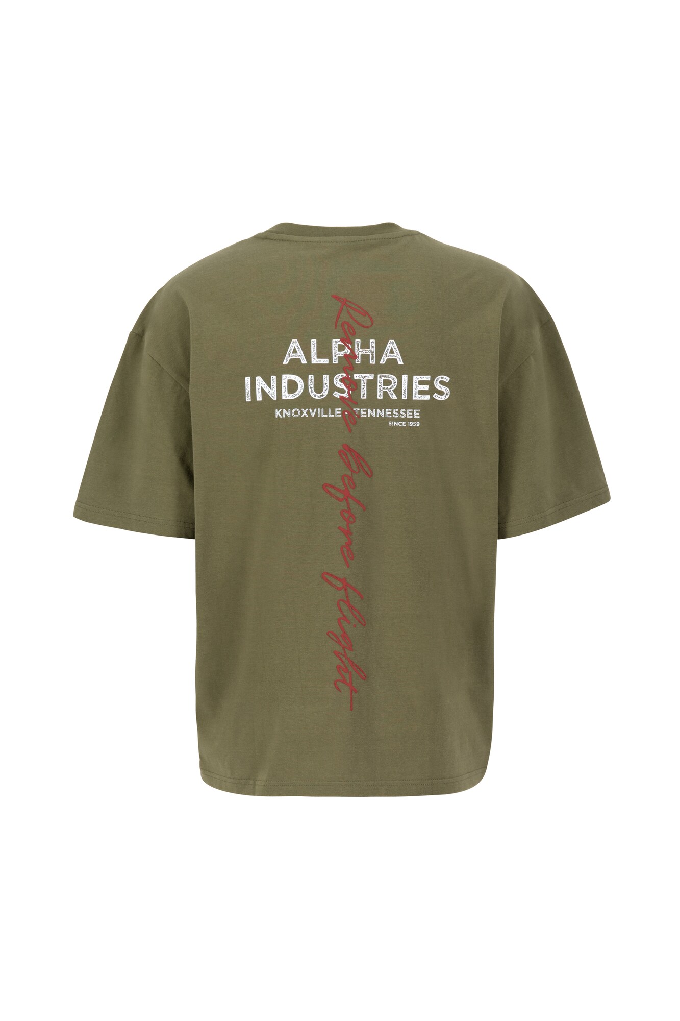 ALPHA INDUSTRIES Póló  khaki / vérvörös / fehér termék 2. képe