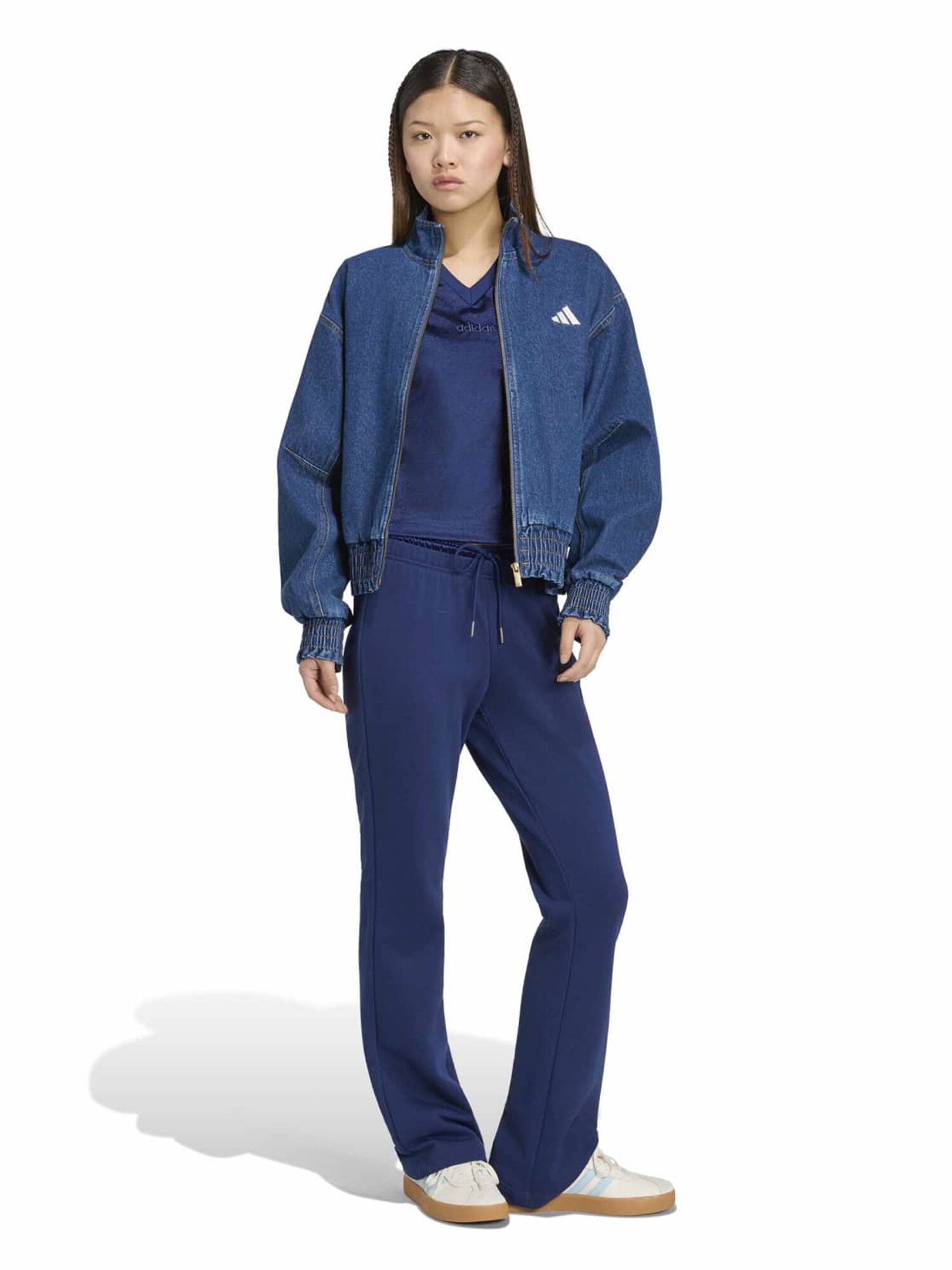 ADIDAS SPORTSWEAR Chaqueta de chándal  azul denim / blanco – imagen 4