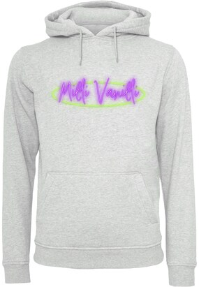 Merchcode Sweatshirt Lichtgrijs / Lichtgroen / Neonlila