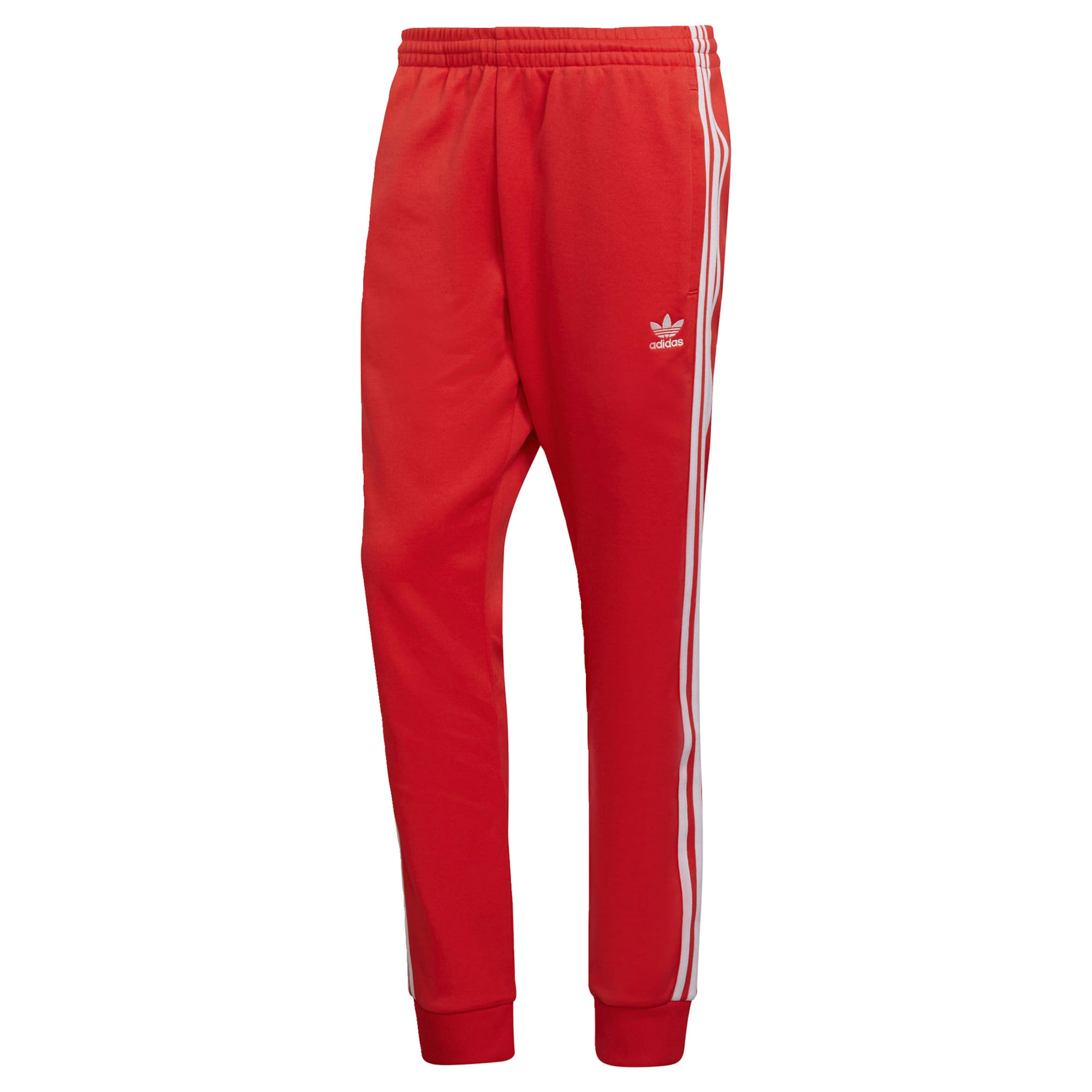 Red and White Adidas Pants