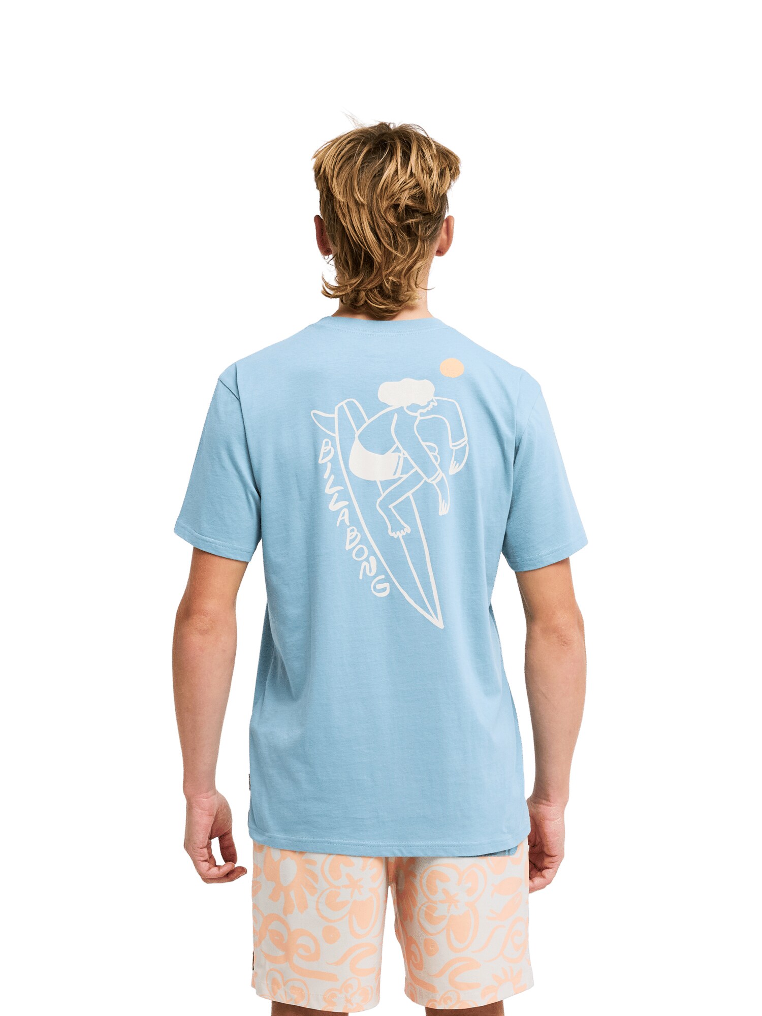 BILLABONG Camiseta 'Ty Williams Droppin' azul claro / naranja claro / blanco – imagen 3