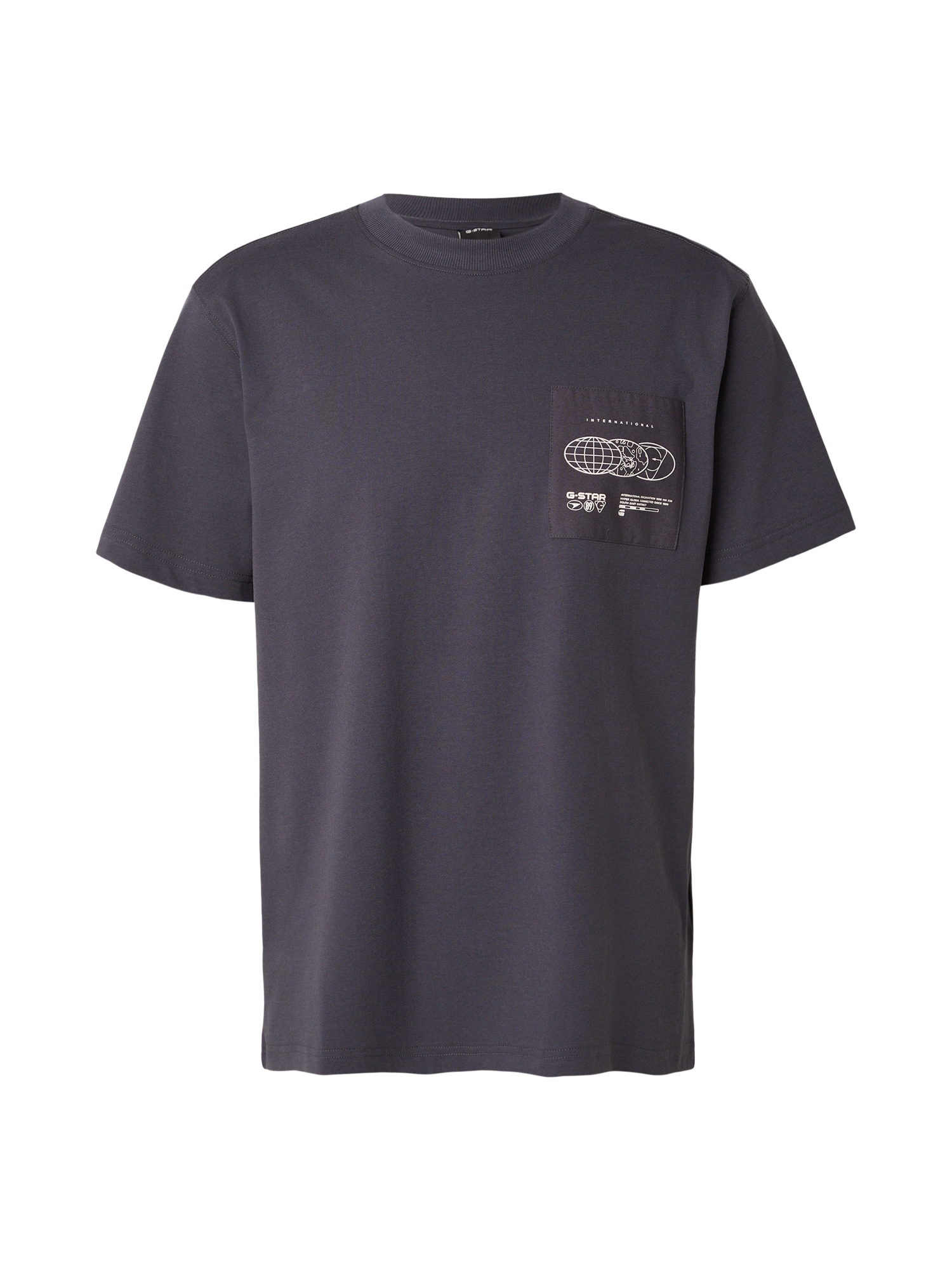 G-Star Shirt Donkergrijs / Wit thumbnail