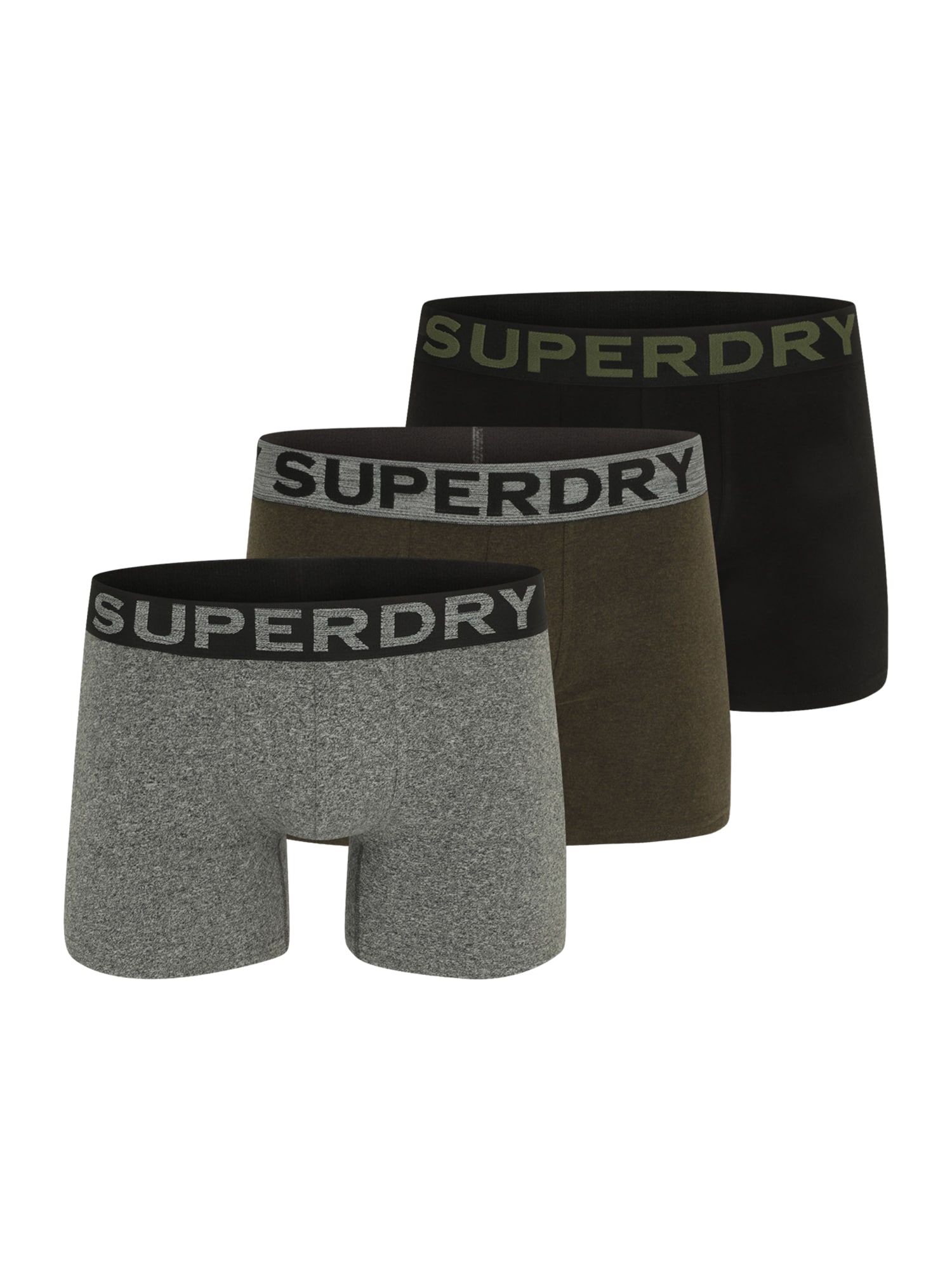 Superdry Boxerky  námornícka modrá / sivá melírovaná / olivová