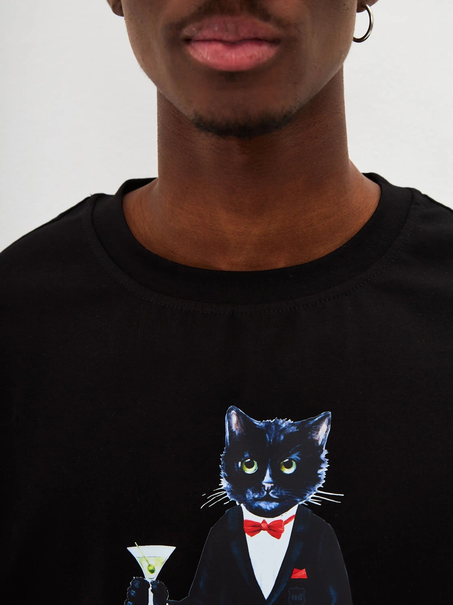 Cat e Lolette Tričko 'Dandy Cat'  čierna (obrázok 5)