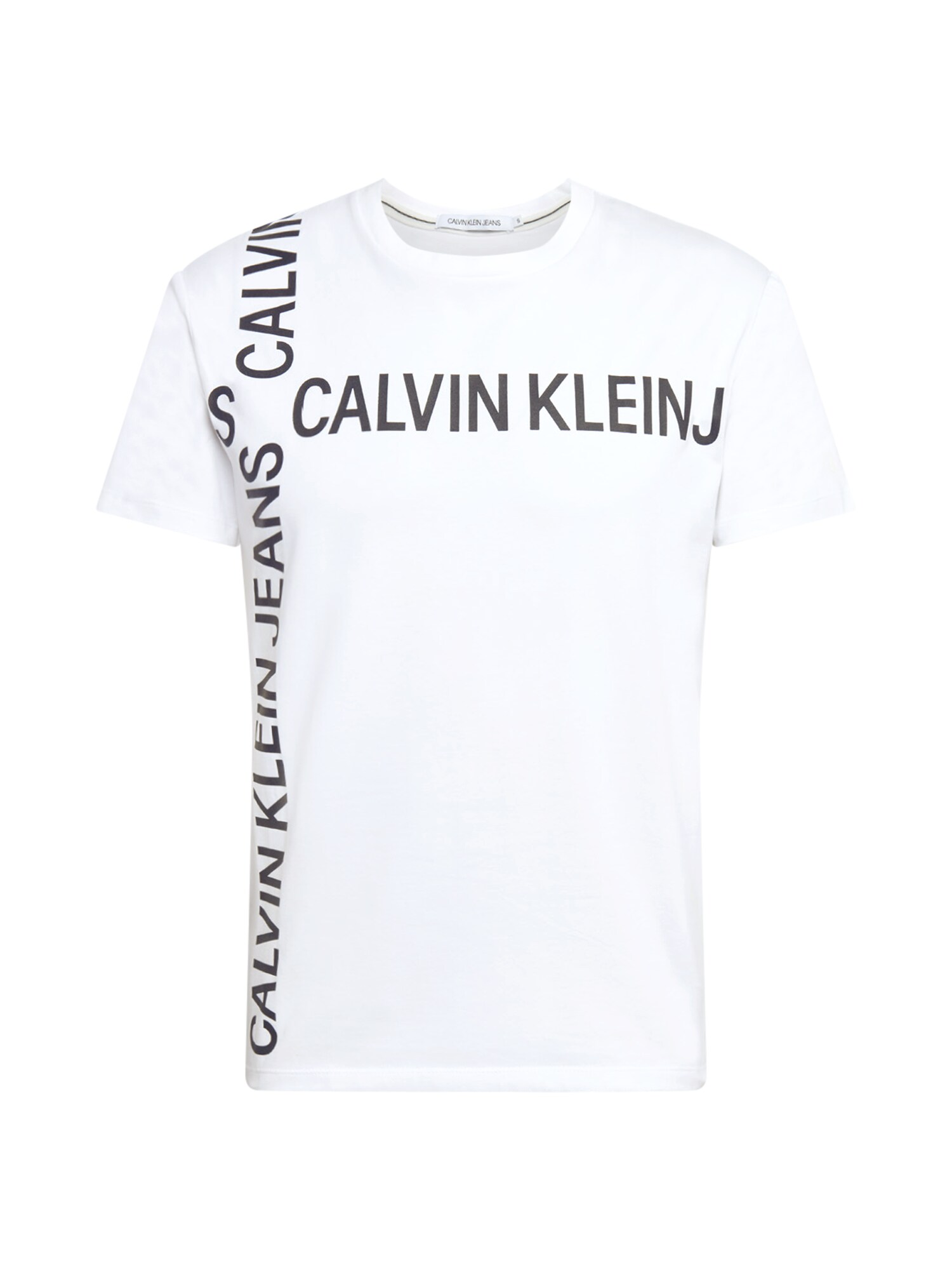 Calvin Klein Jeans Marškinėliai 'GRID INSTITUTIONAL'  balta / juoda