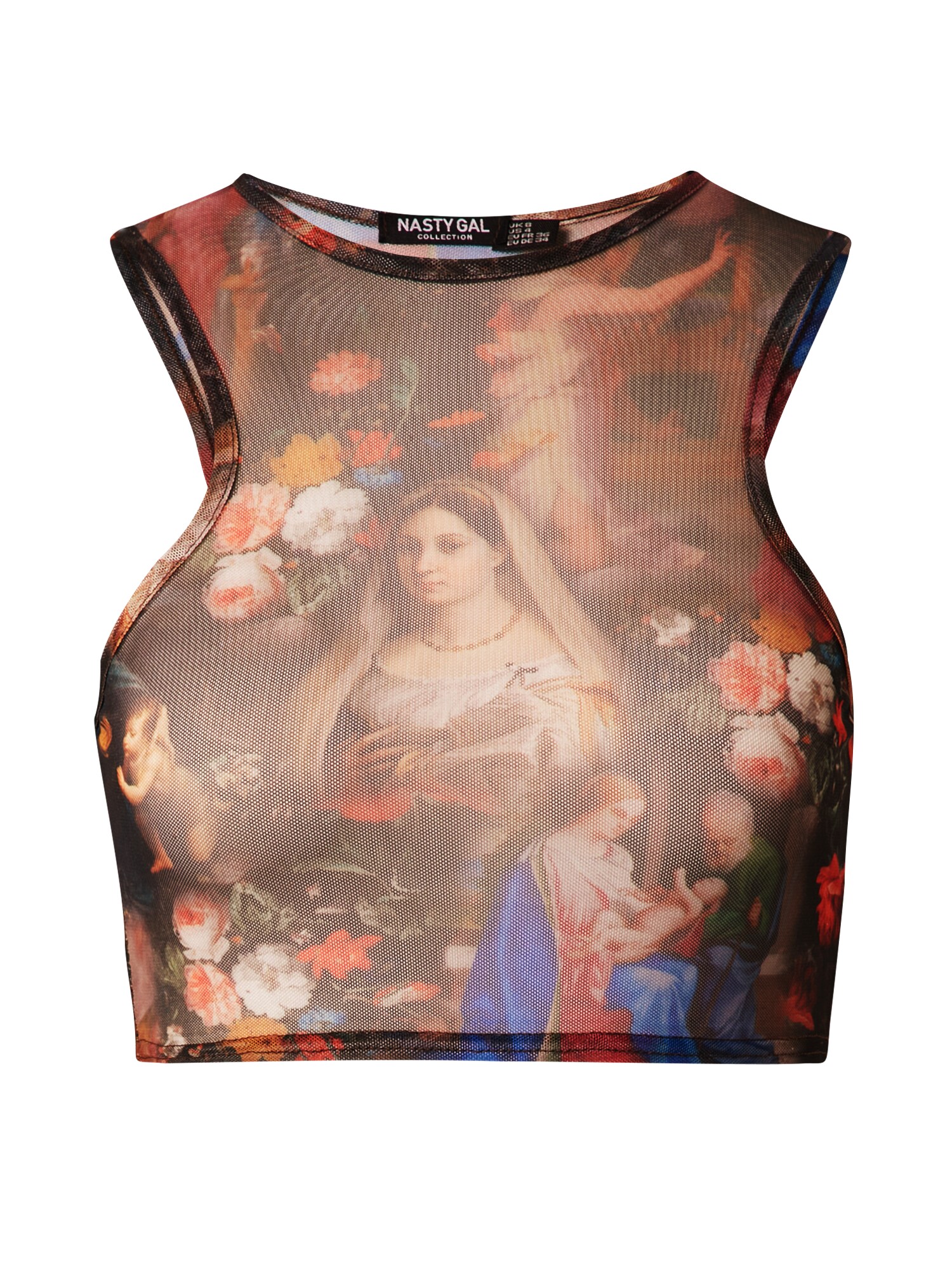 Nasty Gal Top  kobaltkék / barna / vegyes színek / piros akciós termékkép 1