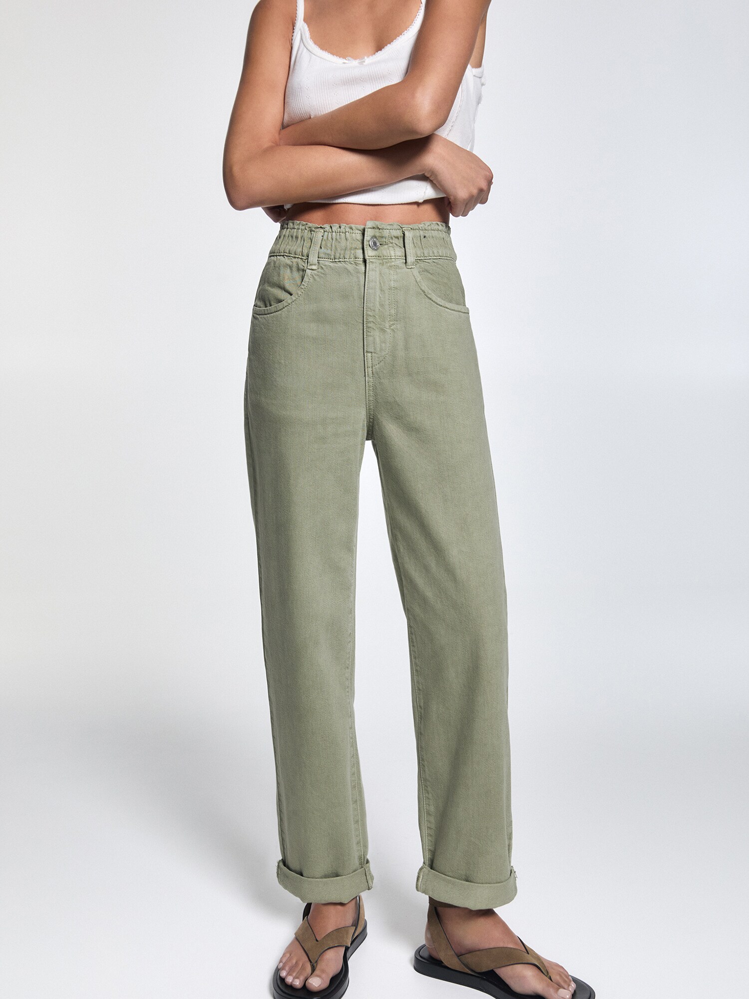 Pull&Bear Farmer  zöld melír termék 2. képe