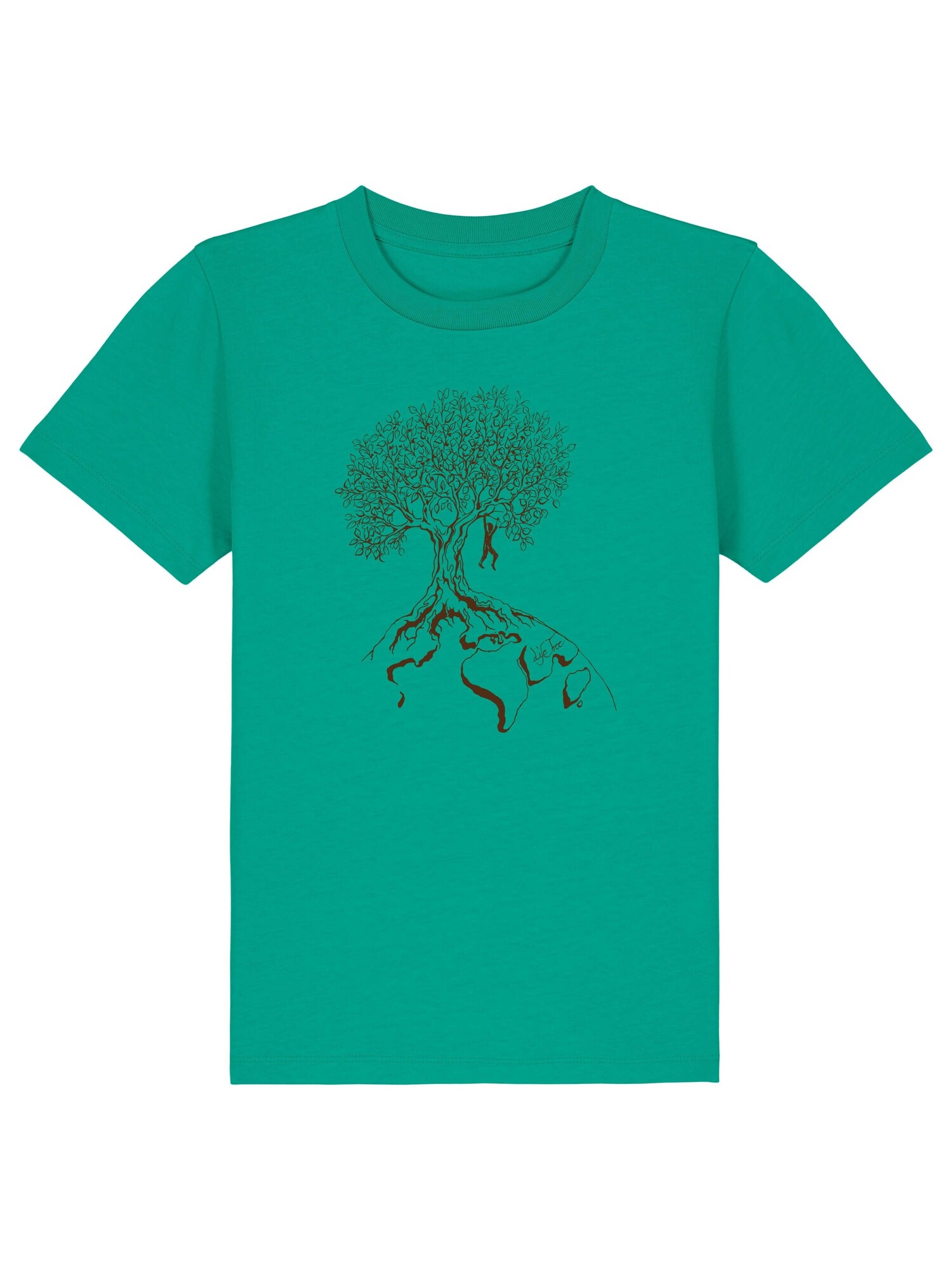 Life-Tree Majica 'Kids Unisex Hanging On' zelena