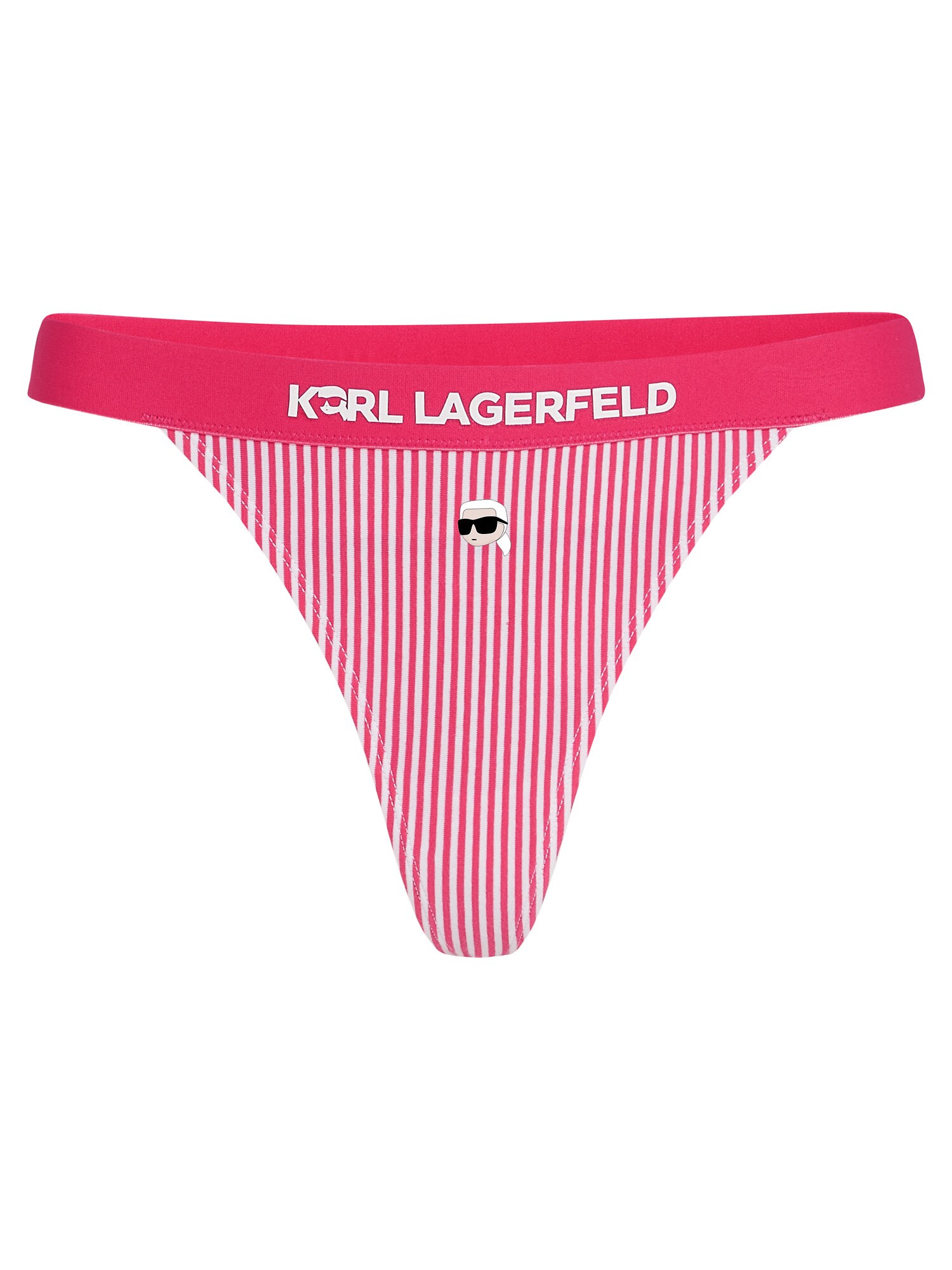 Karl Lagerfeld Bikini nadrágok 'Ikon'  málna / fehér akciós termékkép 1