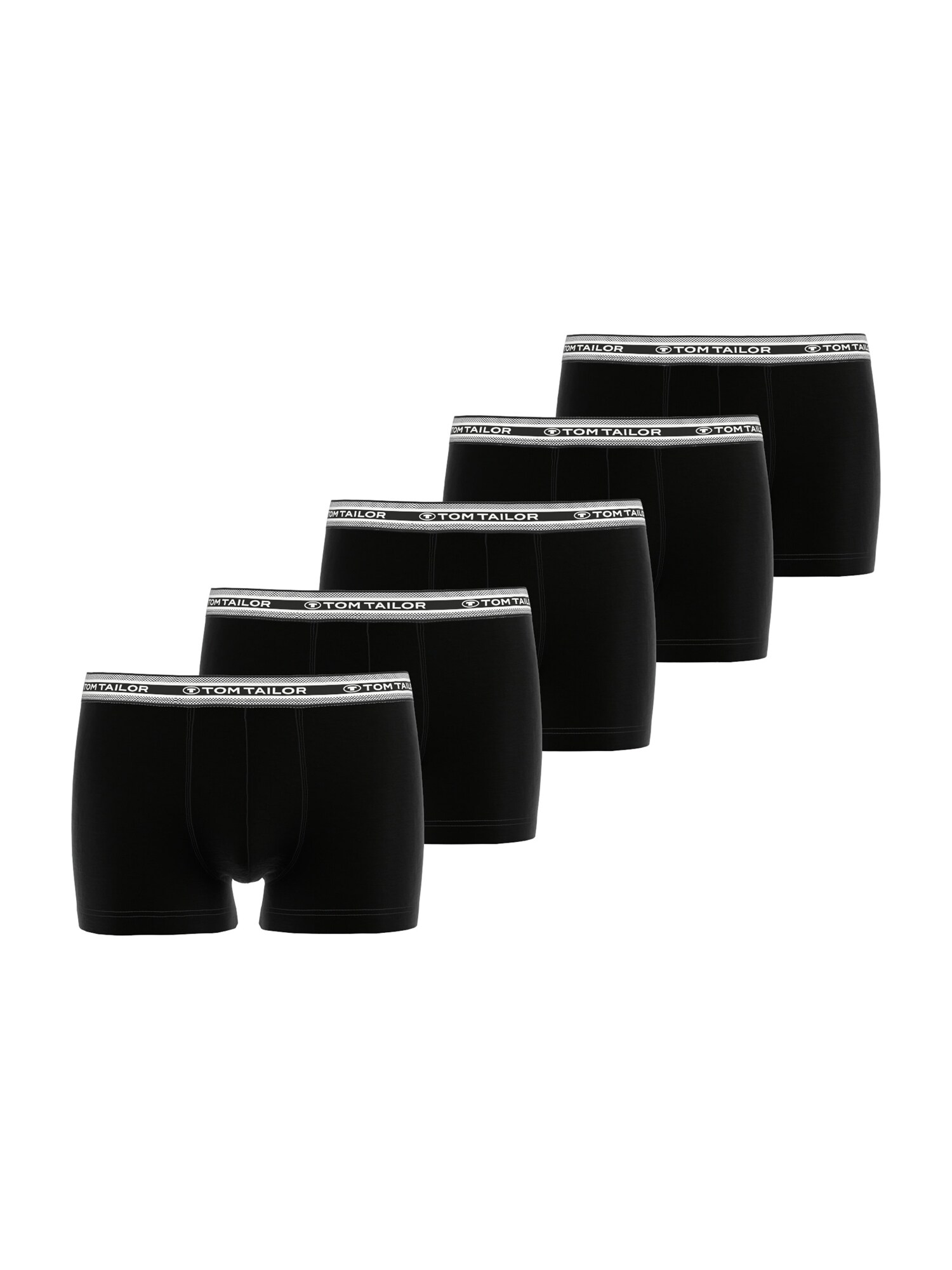 TOM TAILOR Boxeri  negru / alb