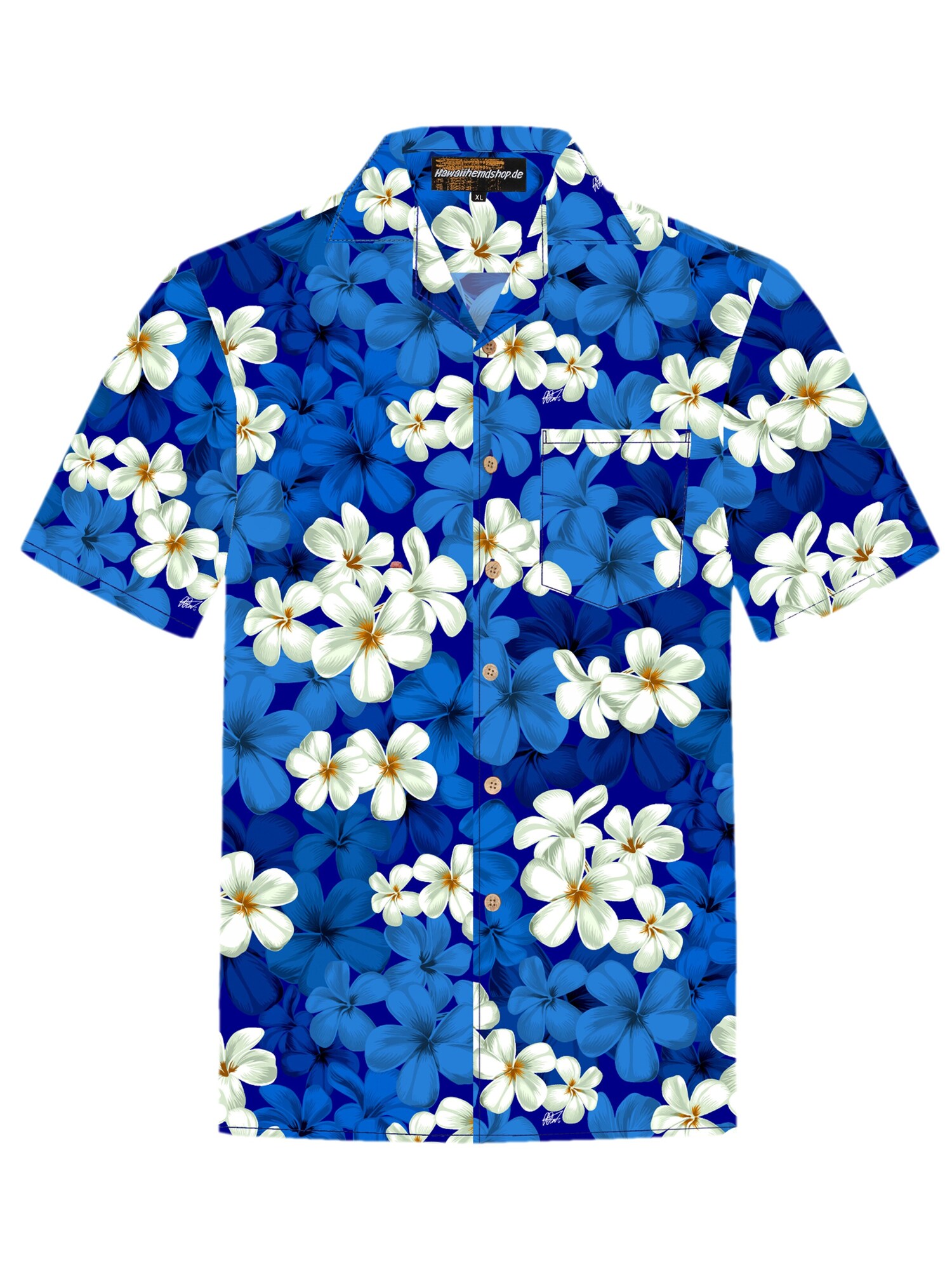 Hawaiihemdshop.de Camisa 'Hawaiihemd "Classic Blue"' azul