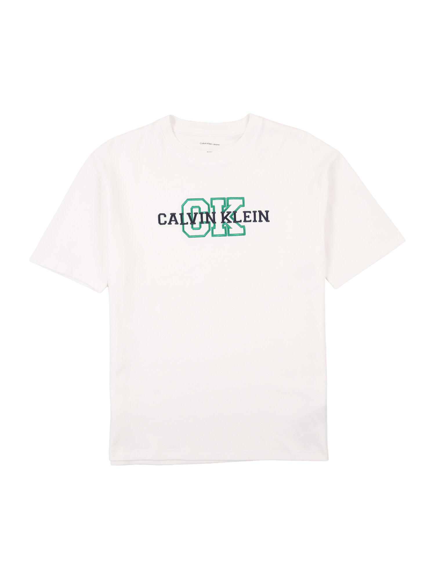 Calvin Klein Jeans Tricou  verde / negru / alb