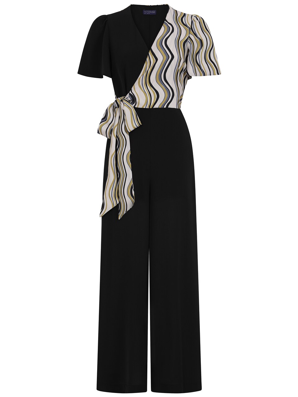 Jumpsuit duvblå / limone / svart