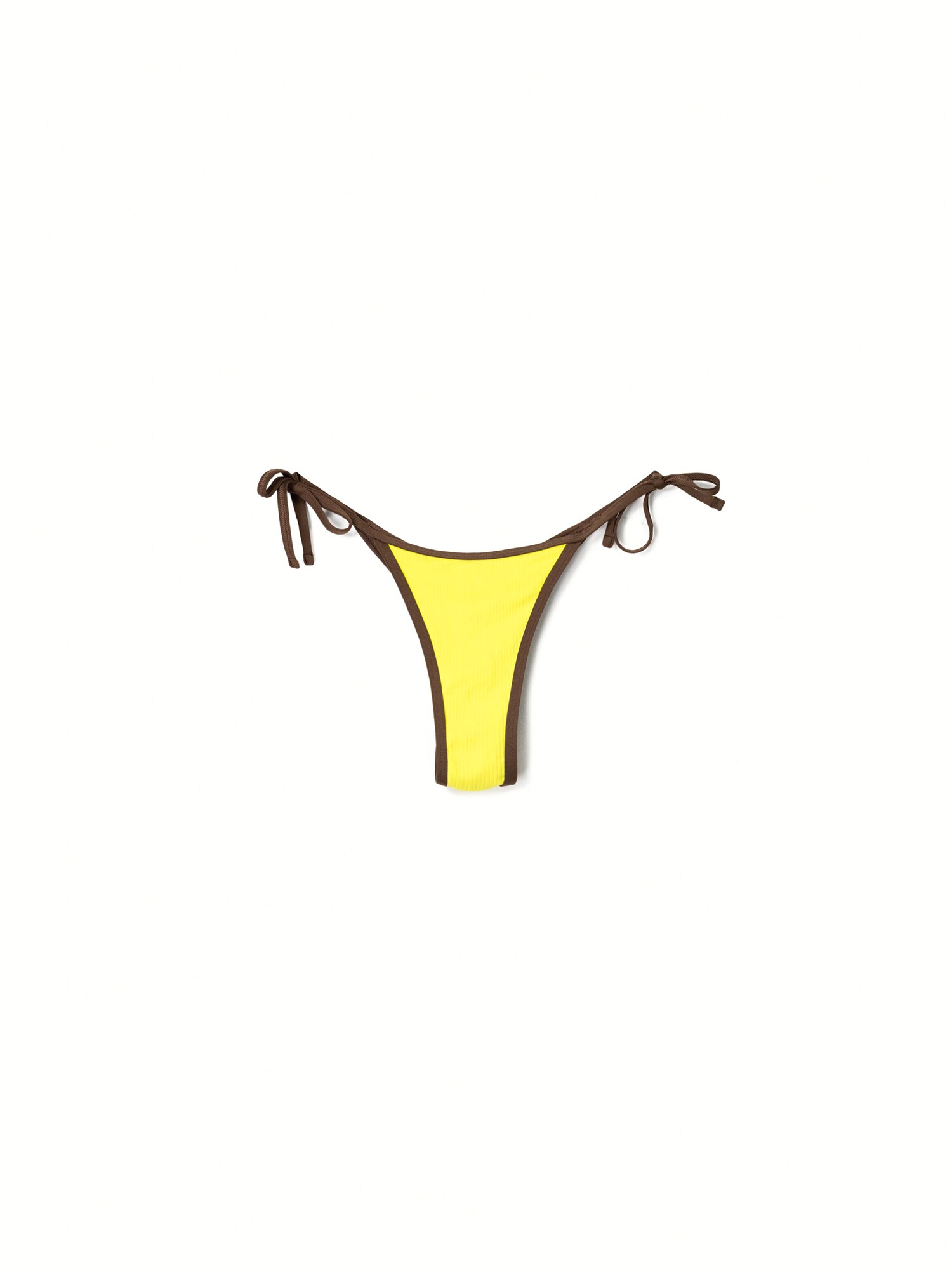 Bershka Bikini nadrágok  barna / neonzöld akciós termékkép 1
