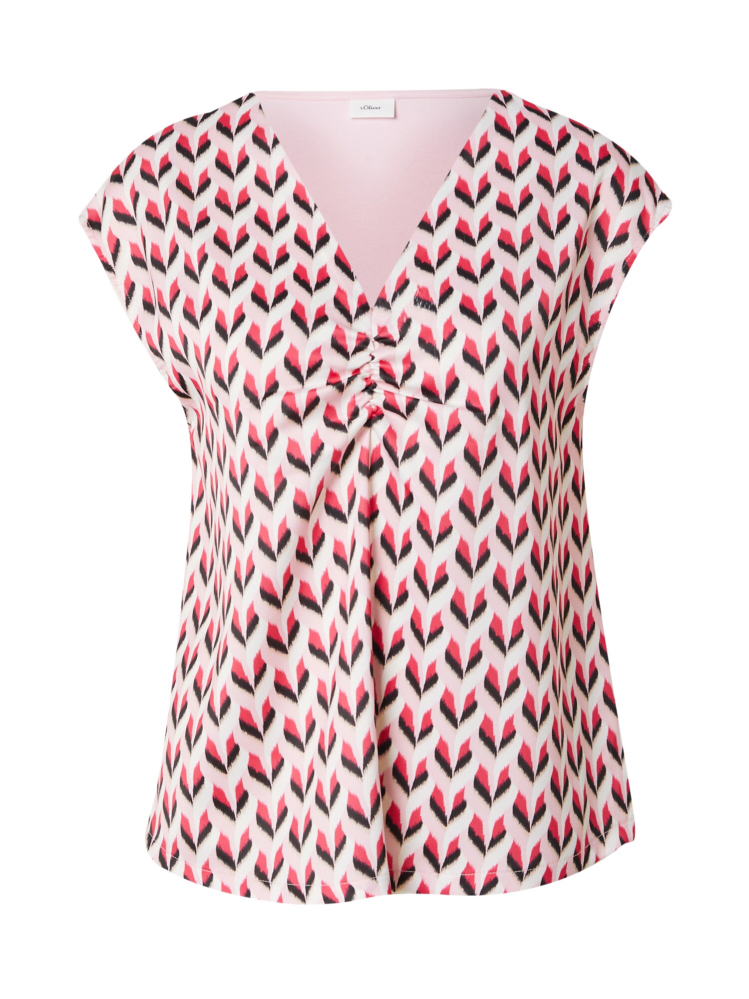 s.Oliver BLACK LABEL Bluză  roz / roz pastel / roz închis / negru