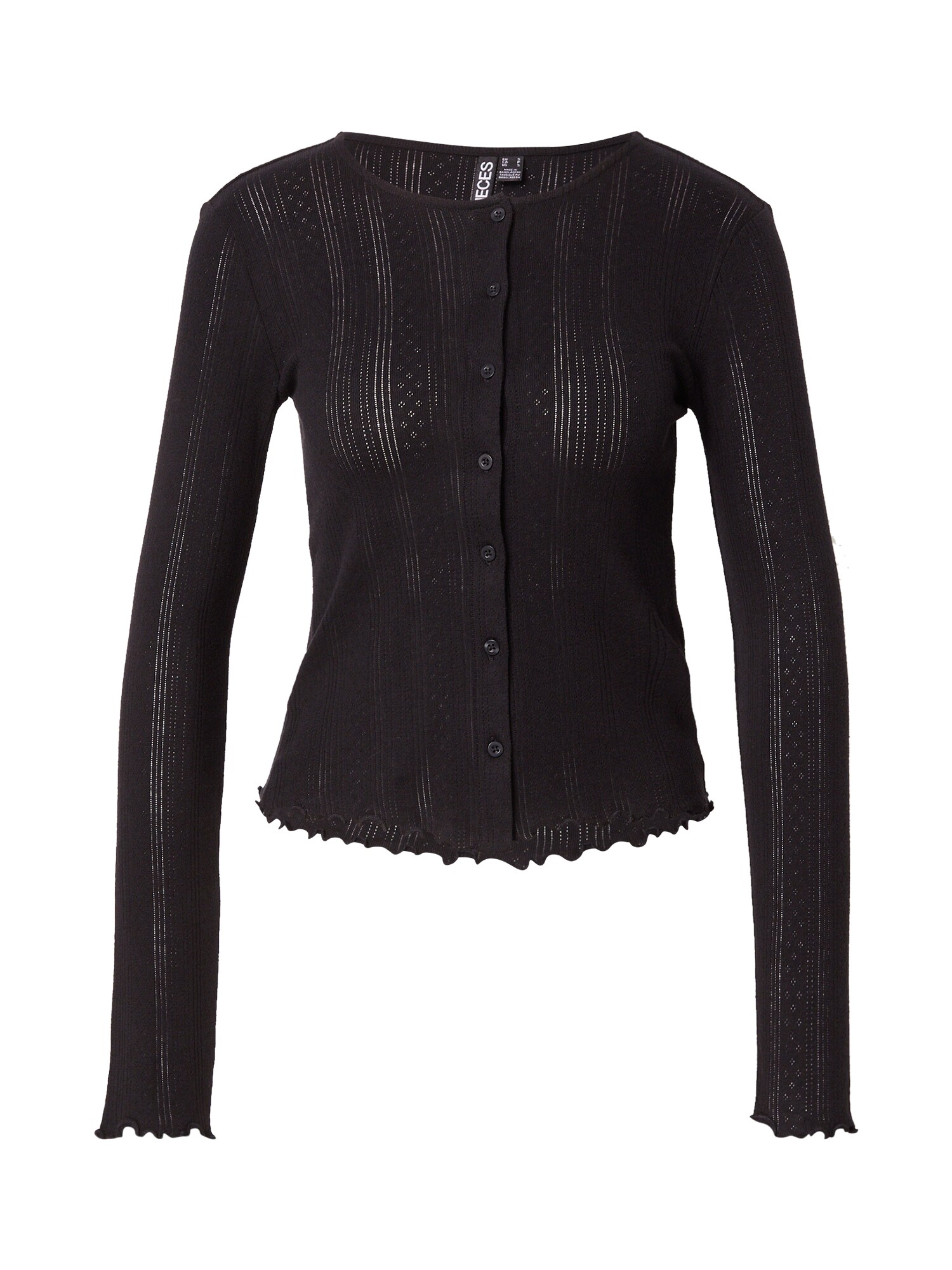 PIECES Geacă tricotată  negru