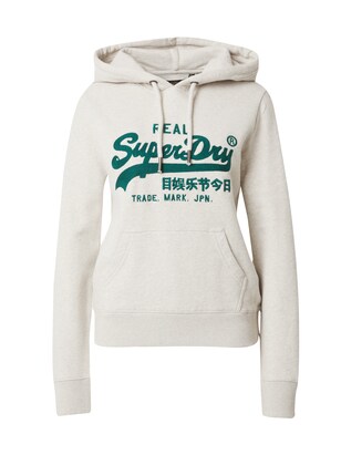 Superdry Sweatshirt Crème / Donkergroen