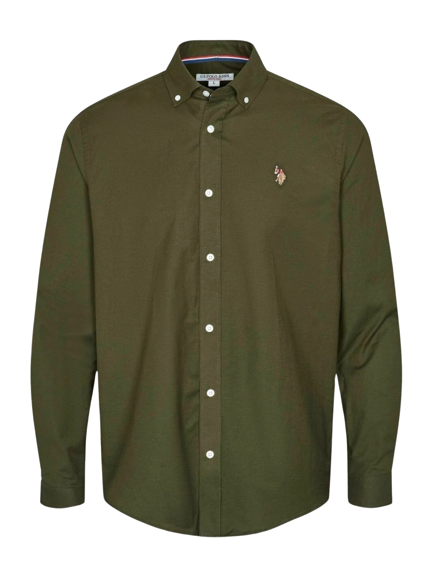 U.S. POLO ASSN. Cămașă UMCalvert oliv