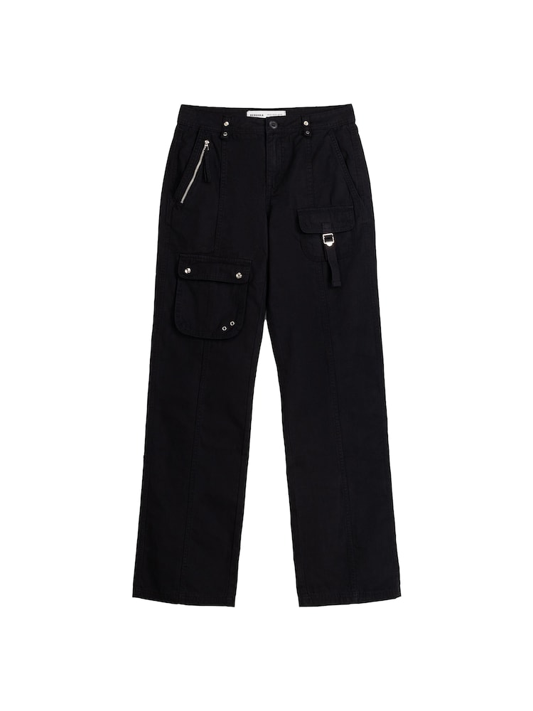 Bershka Cargo nadrágok Női fekete , Méret 36