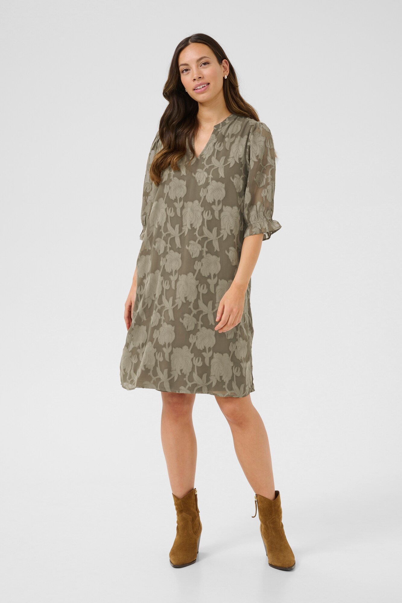 Thumbnail - Cream Kleid Yana