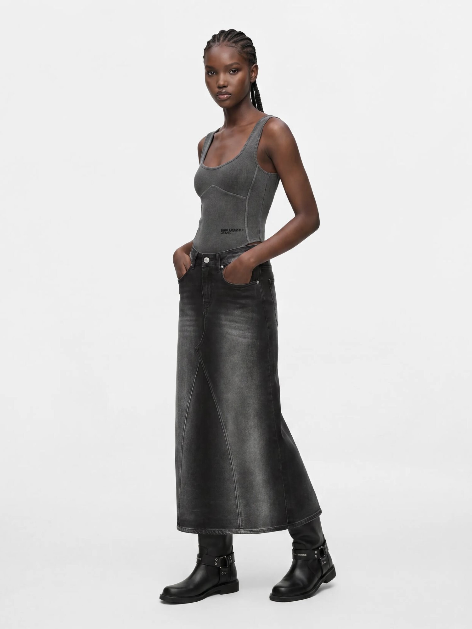 KARL LAGERFELD JEANS Body gris – imagen 3