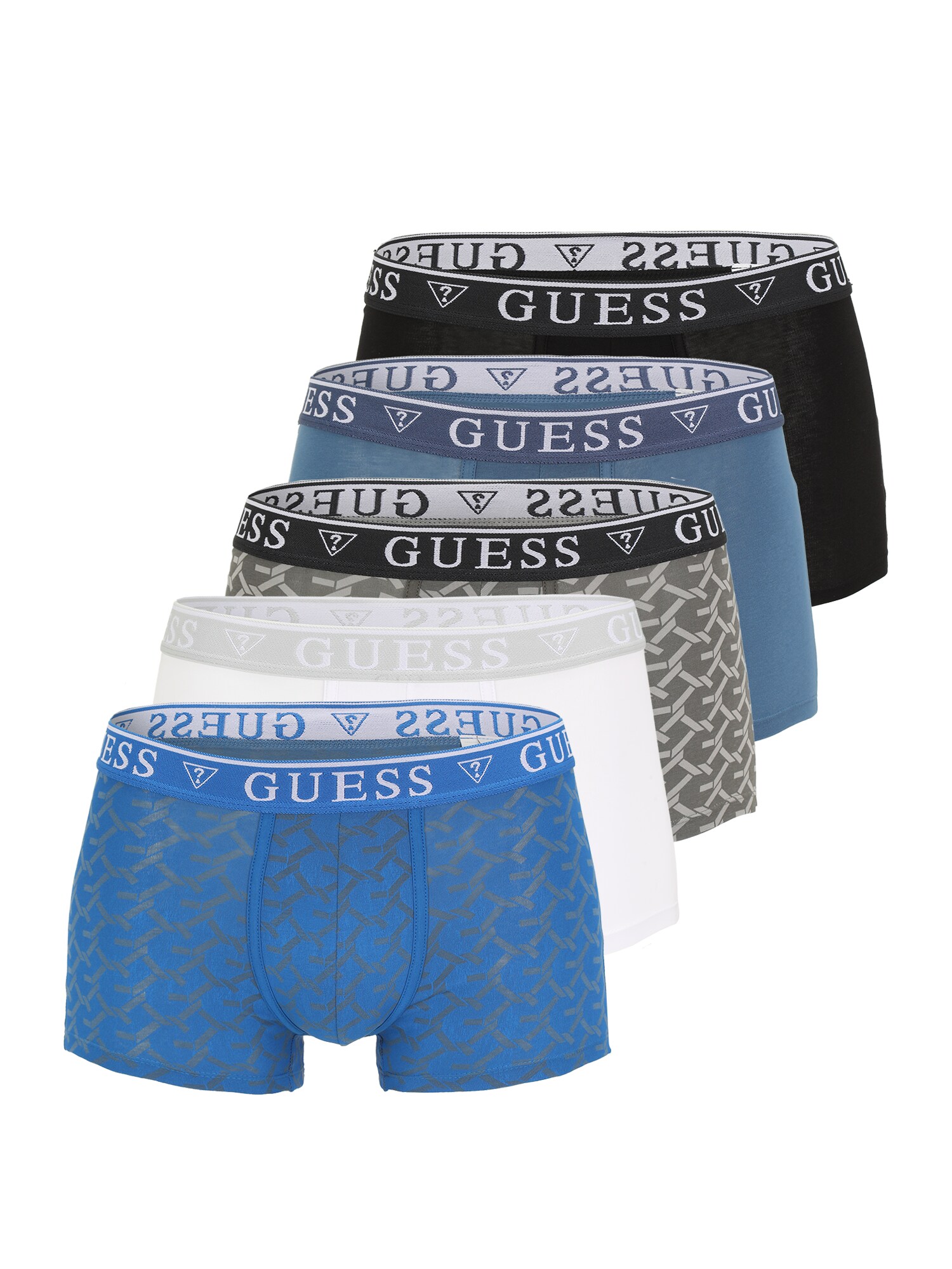 GUESS Boxeri  albastru / opal / gri / negru / alb