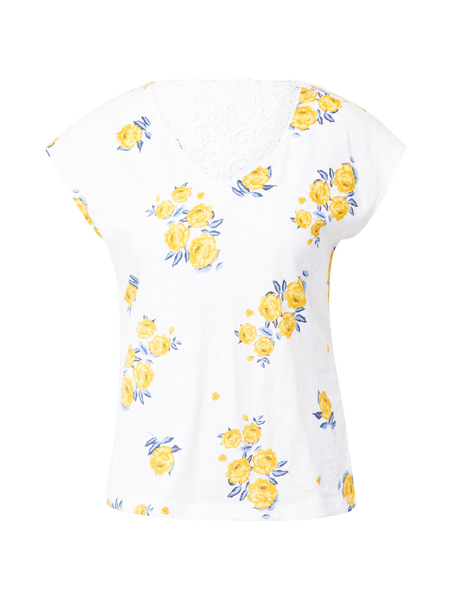 Dorothy Perkins Marškinėliai 'CROCHET'  žalia / geltona / balta