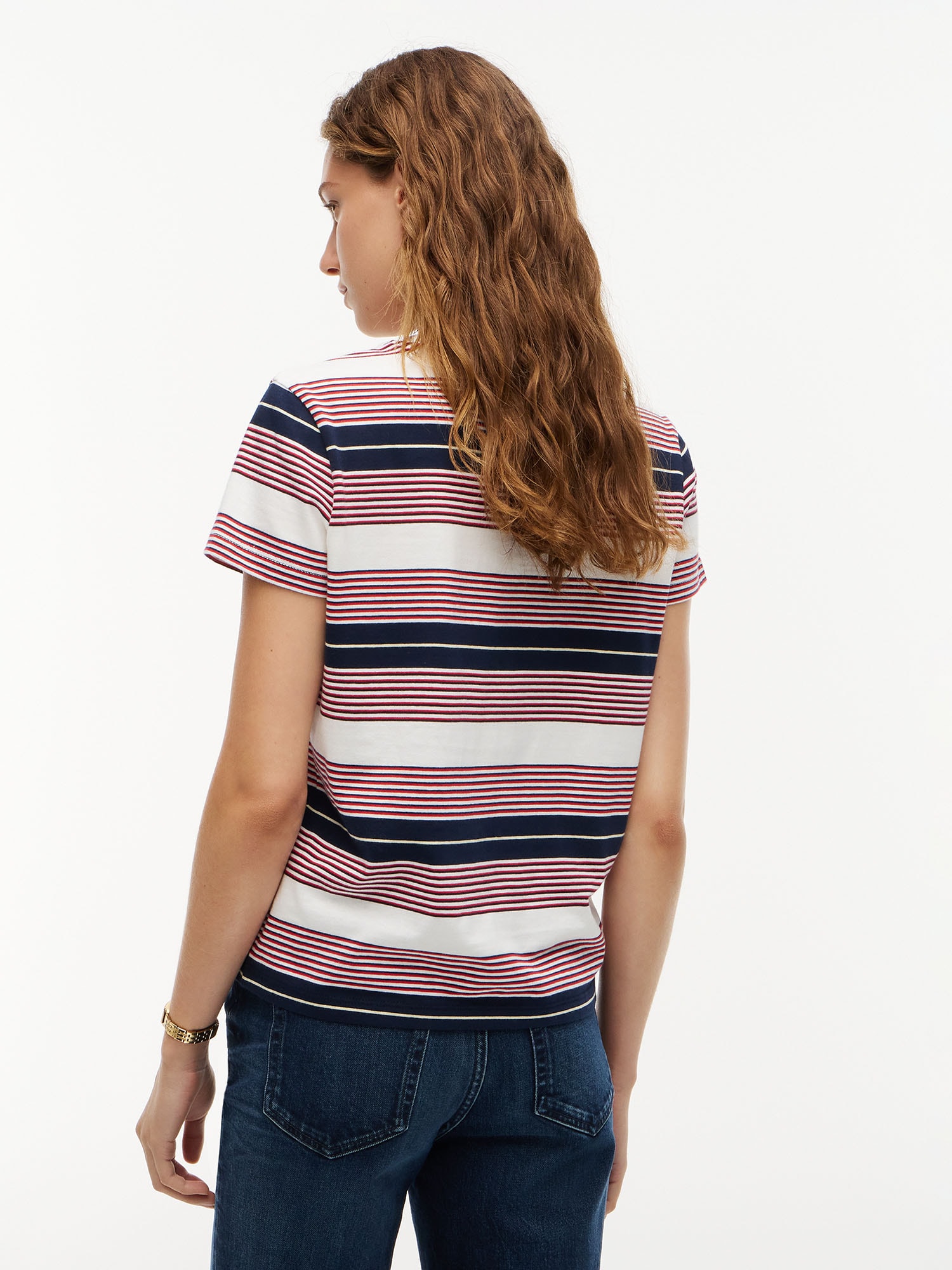 Tommy Jeans Camiseta 'ESS' navy / rojo / blanco – imagen 7