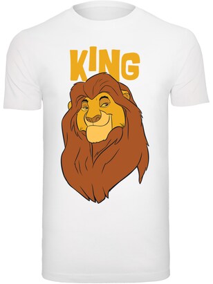 F4NT4STIC Shirt ‘Disney The König der Löwen Mufasa King’ Roestbruin / Goudgeel / Wit