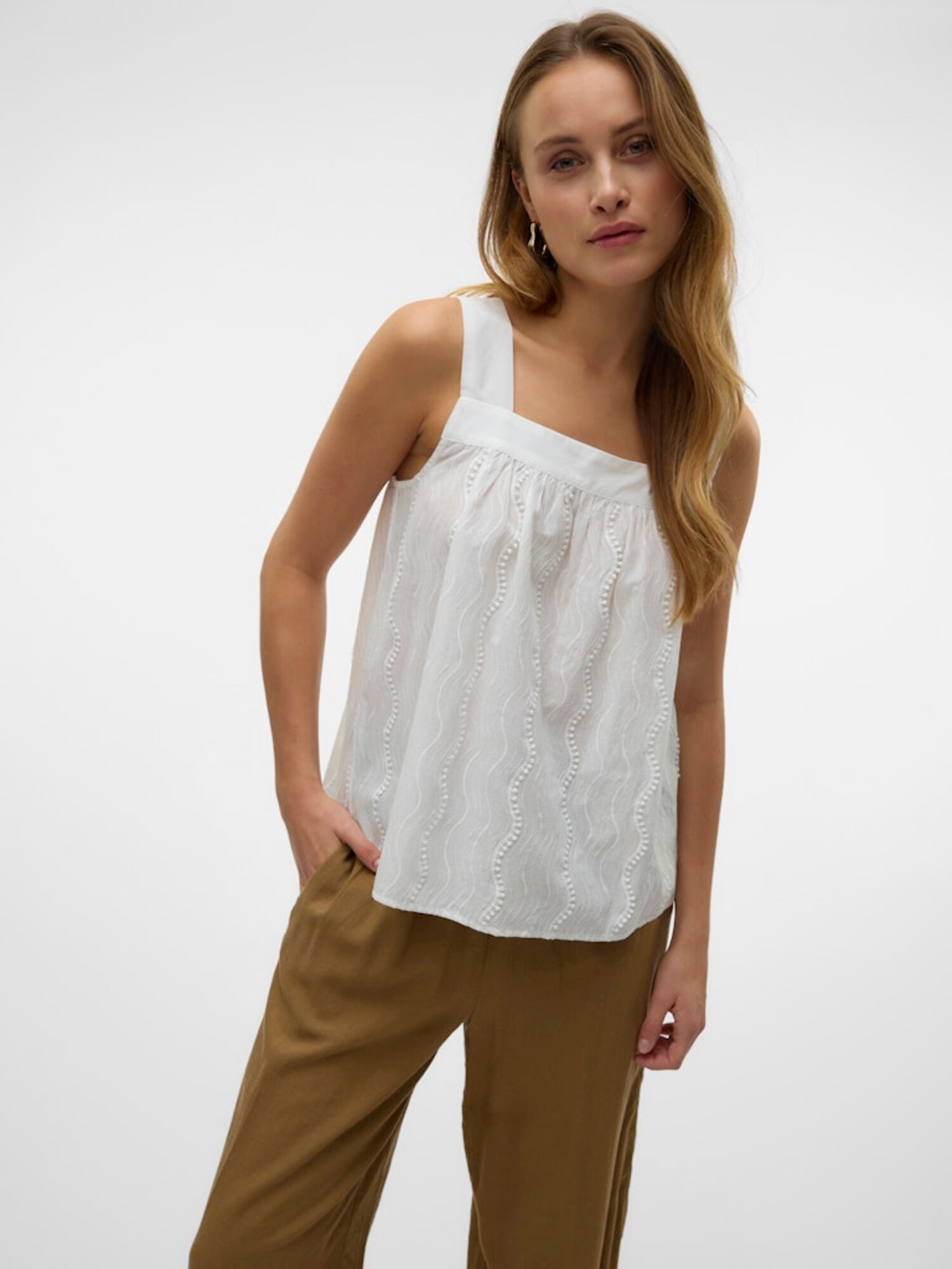 VERO MODA Top 'VMRILEY'  fehér termék 2. képe