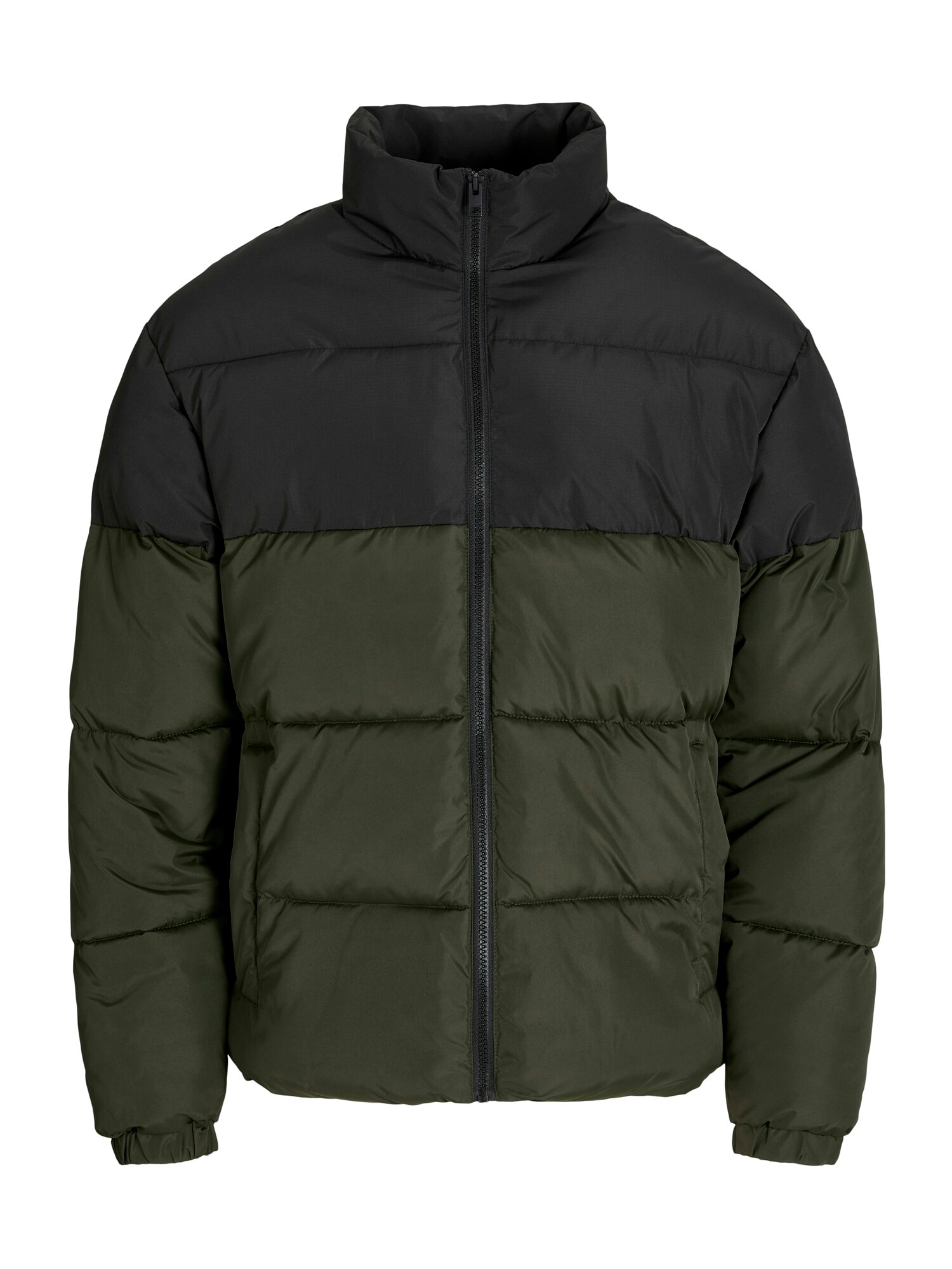 JACK & JONES Geacă de iarnă MAZE  verde închis / negru