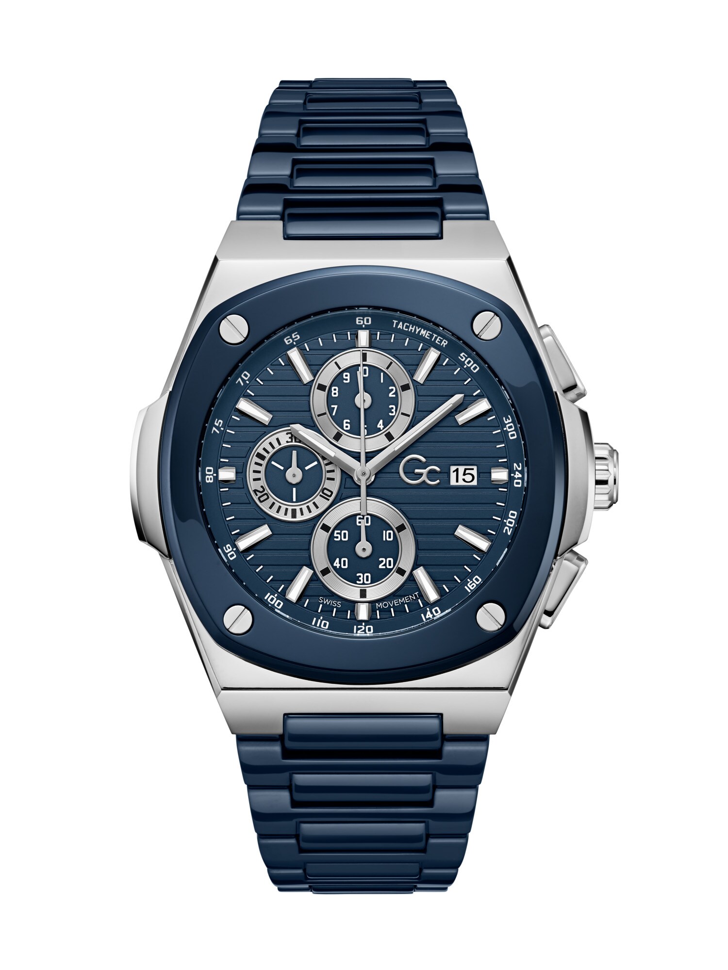 Gc Orologio analogico 'Coussin'  marino / argento