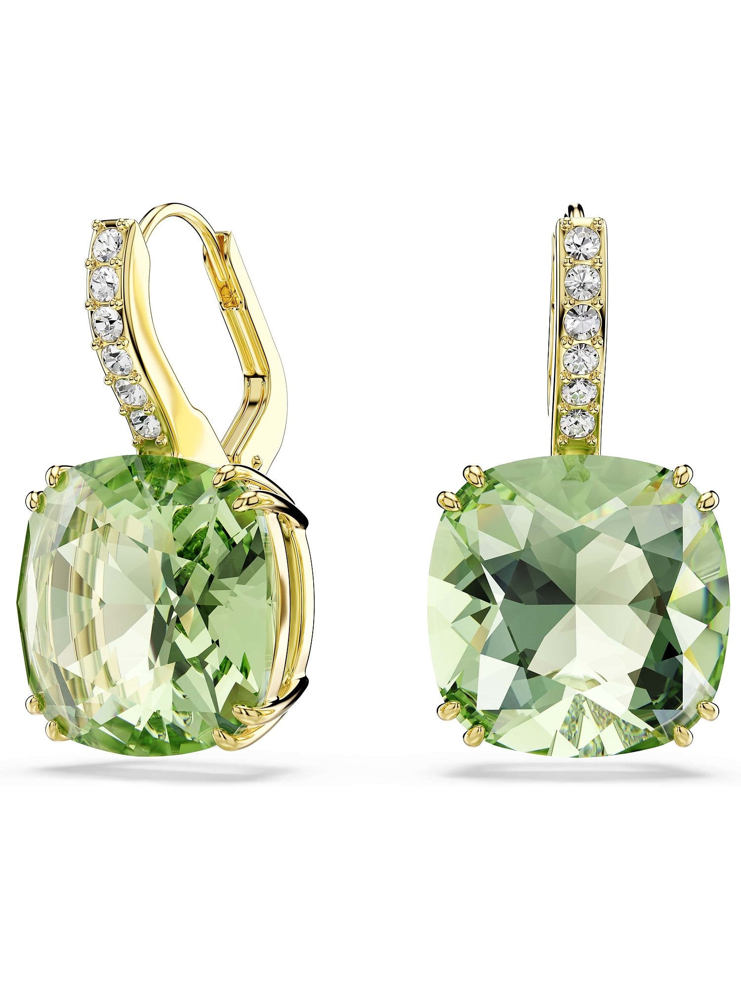 Swarovski Cercei MILLENIA auriu / verde / transparent
