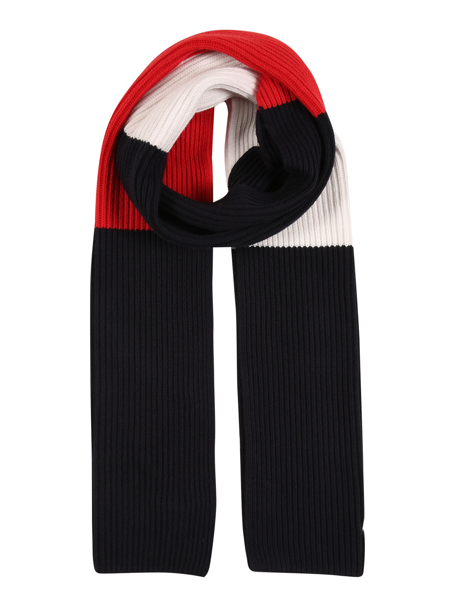 TOMMY HILFIGER Šalikas 'Pima'  balta / juoda / raudona