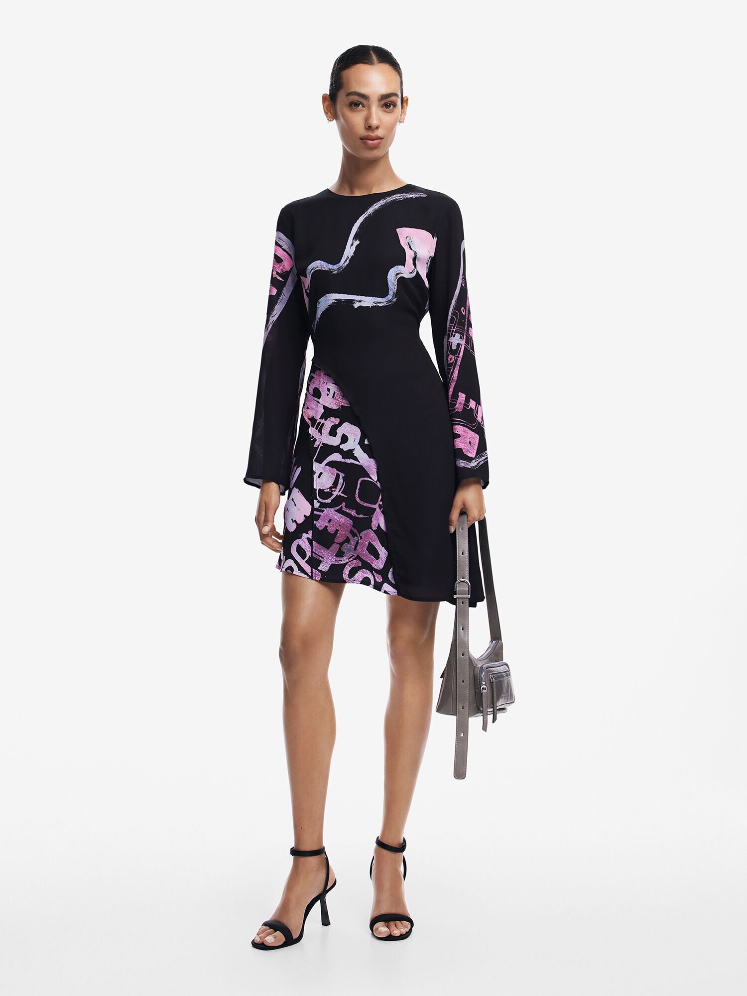 Desigual Ruha  szürke / lila / rózsaszín / fekete termék 2. képe