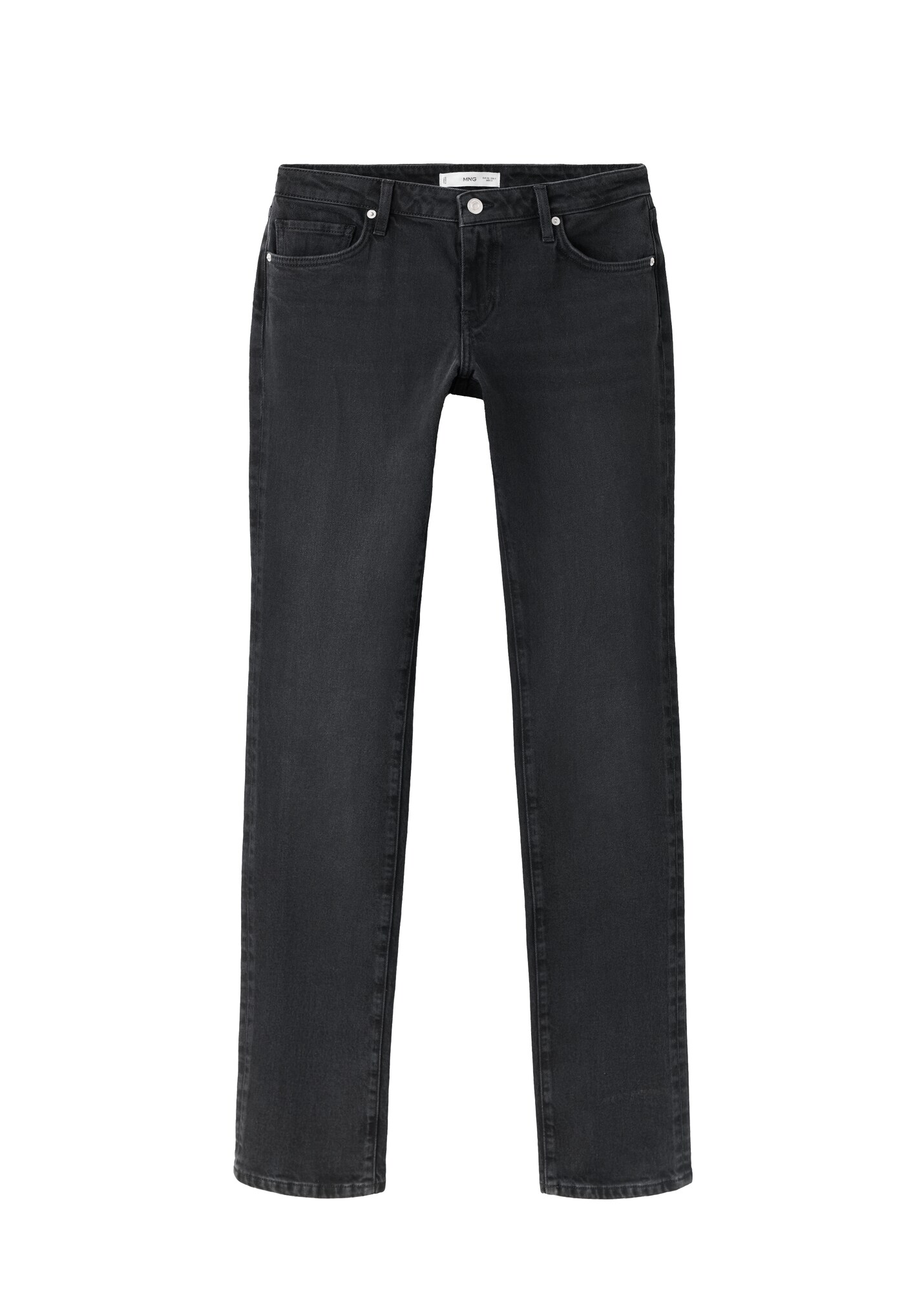 MANGO Pantaloni cu cute CAIT negru denim