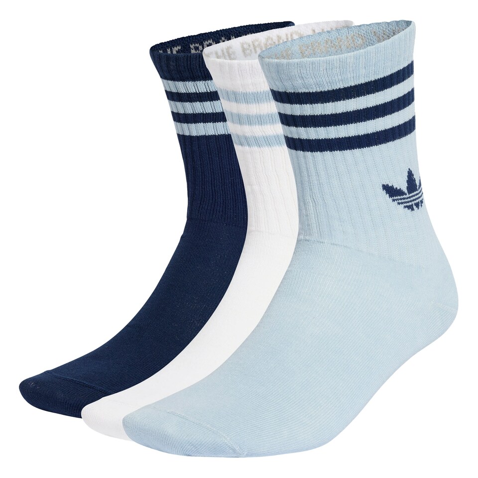 Sockor '3-Stripes Crew 3 Pairs' marinblå / ljusblå