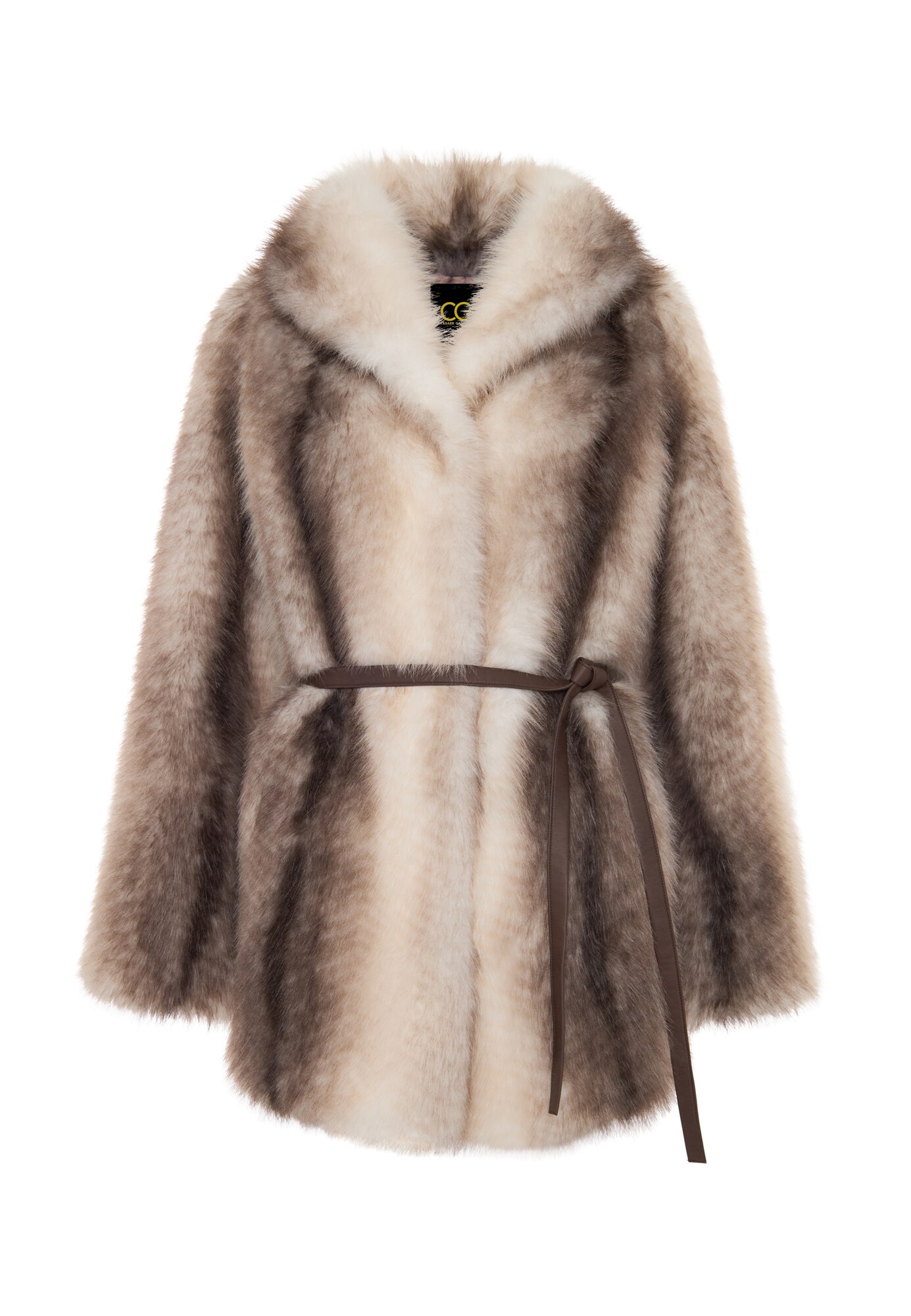 CESARE GASPARI Abrigo de invierno beige / marrón / marrón oscuro