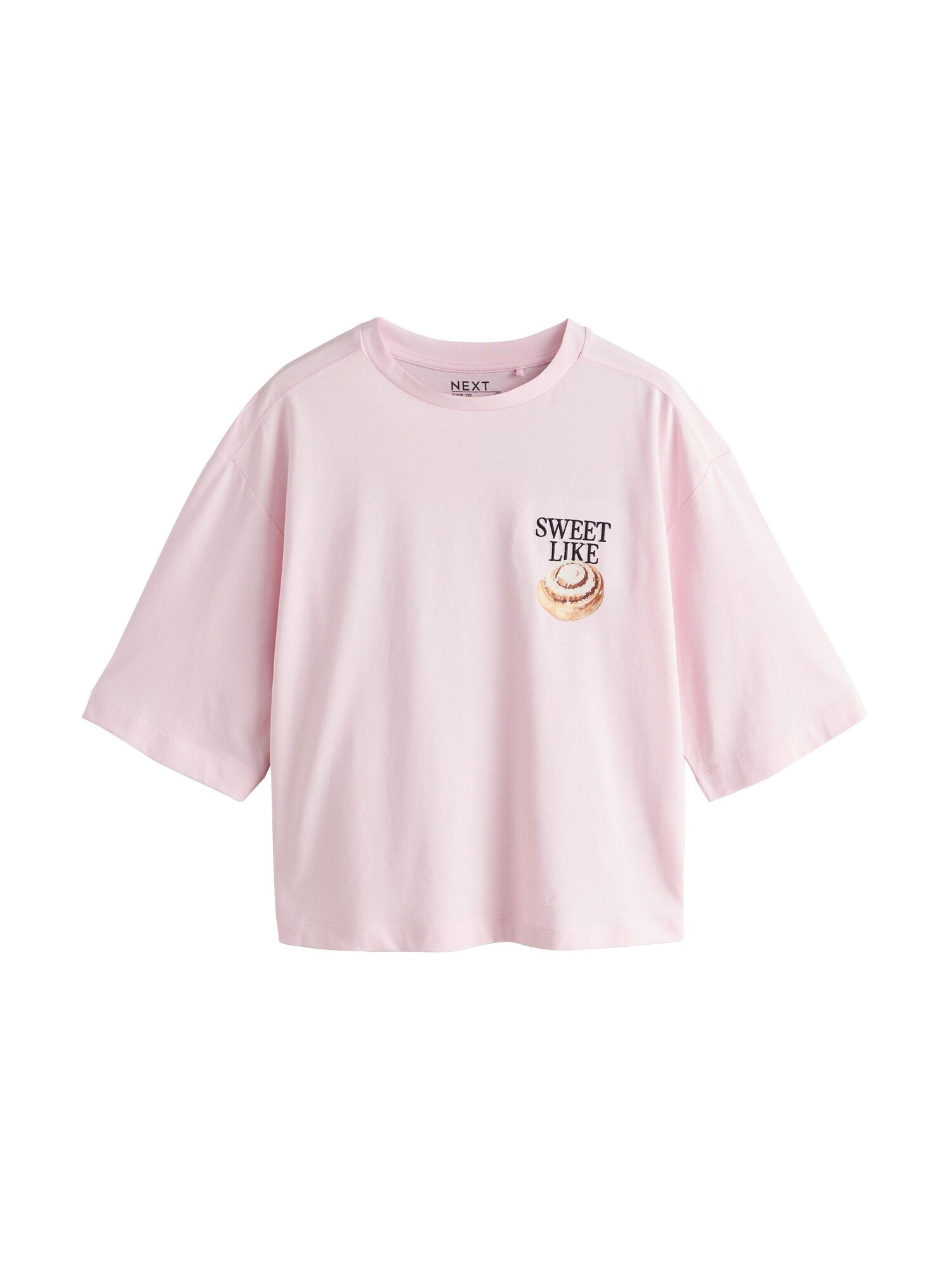 Next Tricou  maro caramel / roz / negru