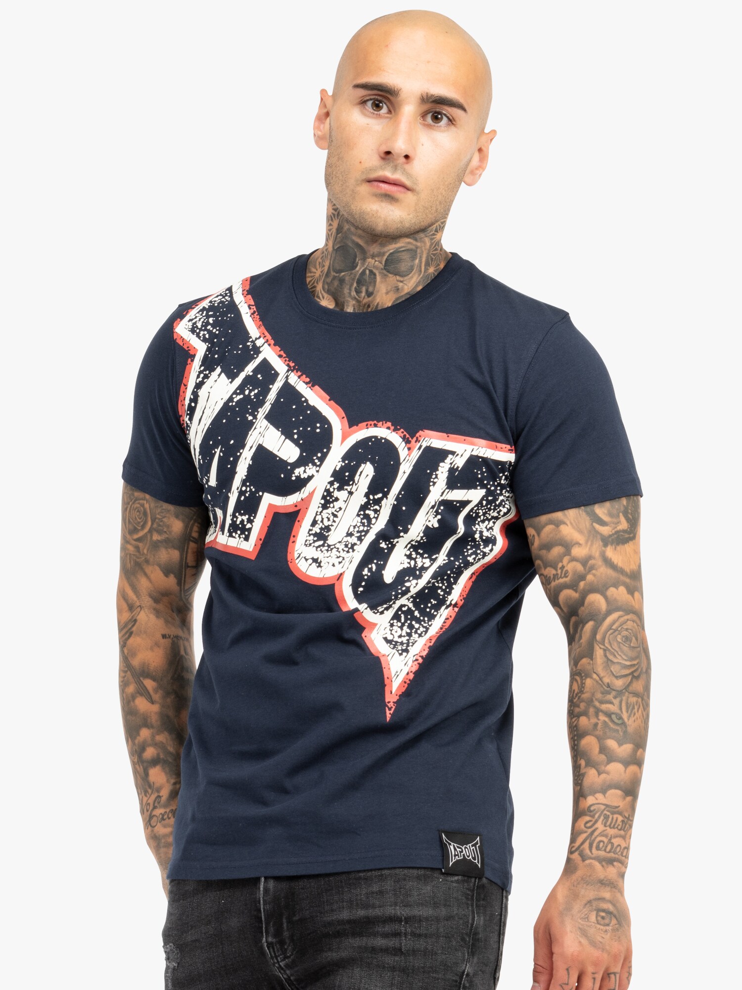Tapout Póló 'BERNARDINO'  tengerészkék / vérvörös / fehér termék 2. képe