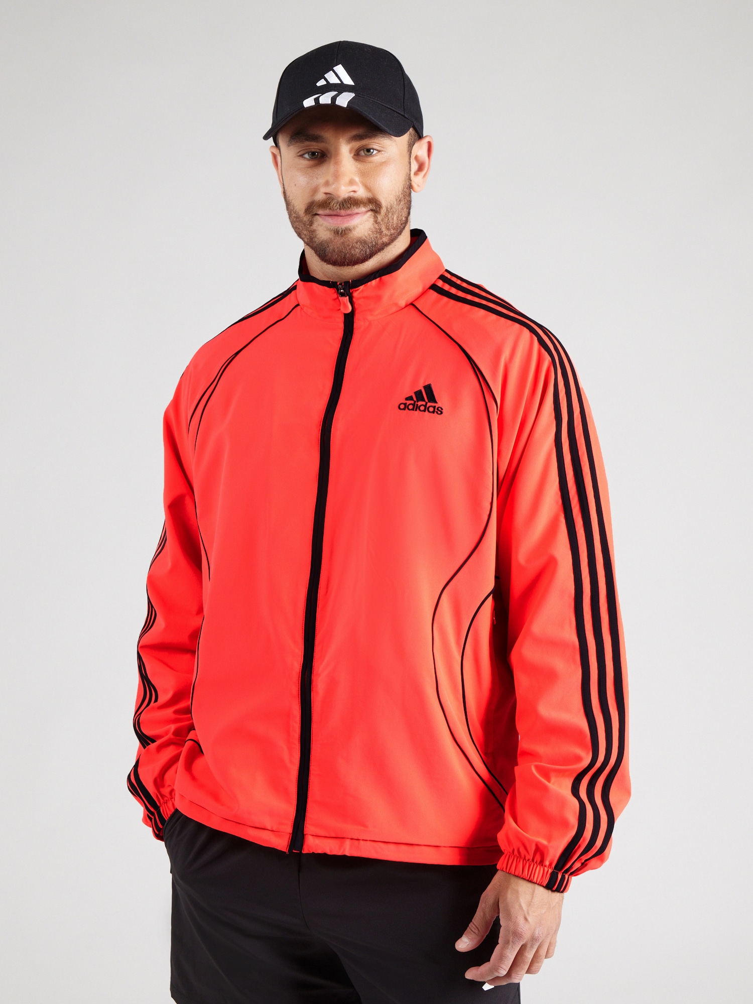 ADIDAS ORIGINALS Prechodná bunda 'Teamgeist Adicolor' červená / čierna (obrázok 3)