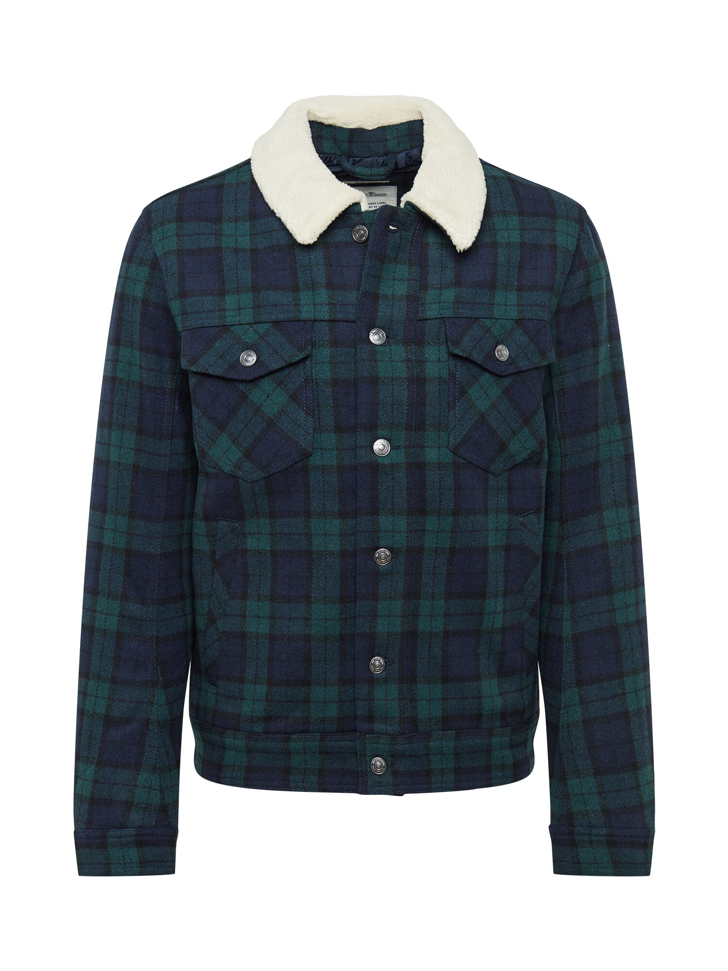 TOM TAILOR DENIM Demisezoninė striukė  tamsiai žalia / tamsiai mėlyna