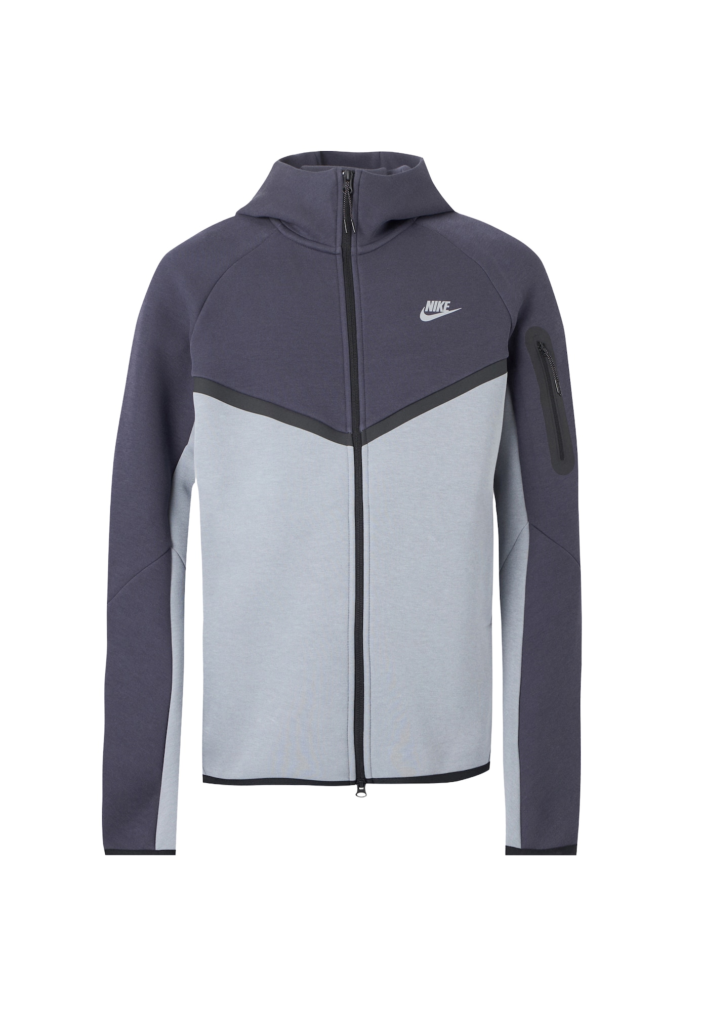 Nike Sportswear Gornji dio trenirke 'Tech Fleece' bazalt siva / svijetlosiva / crna